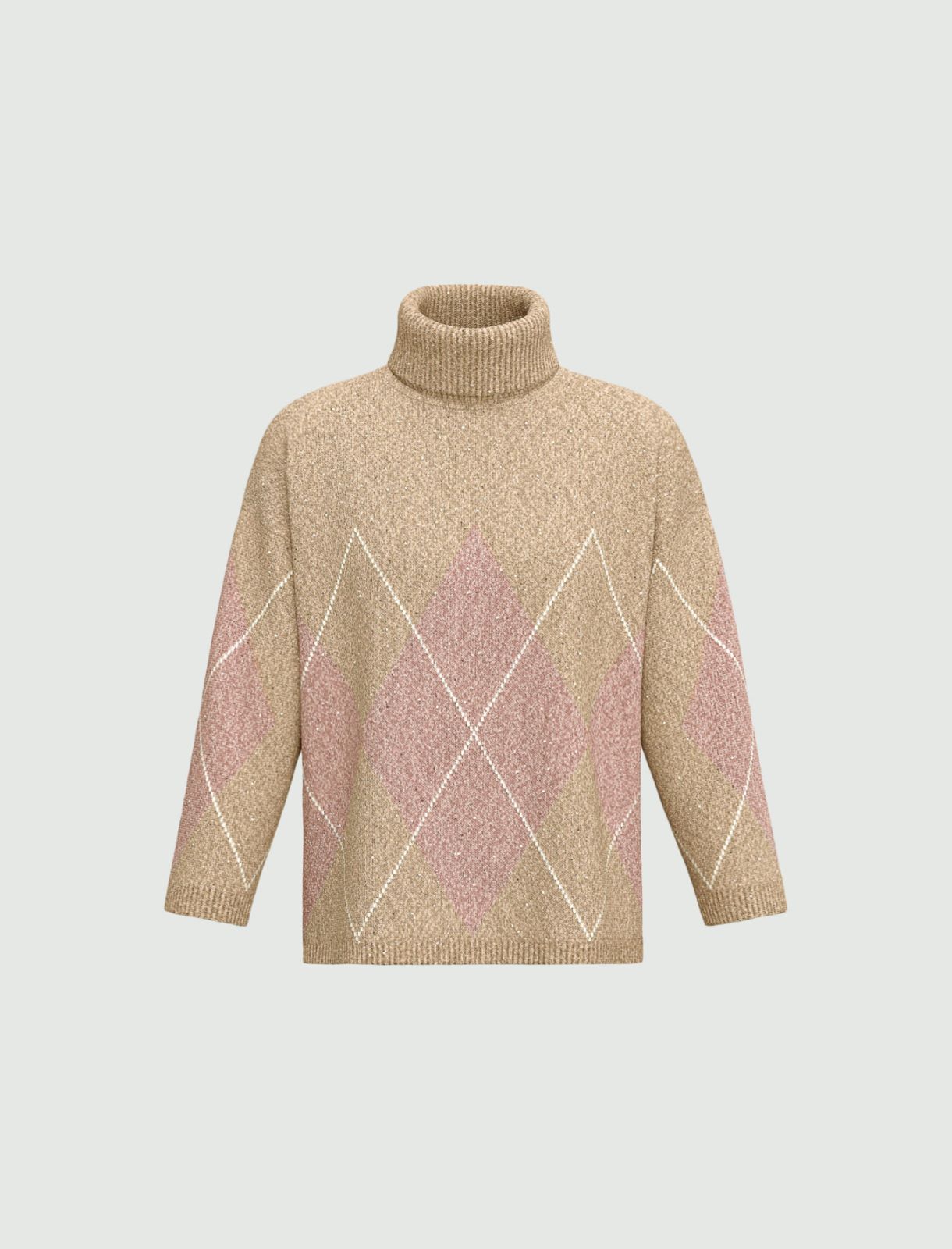 Maglia morbida in misto lana con paillette - SABBIA - Emme - 6