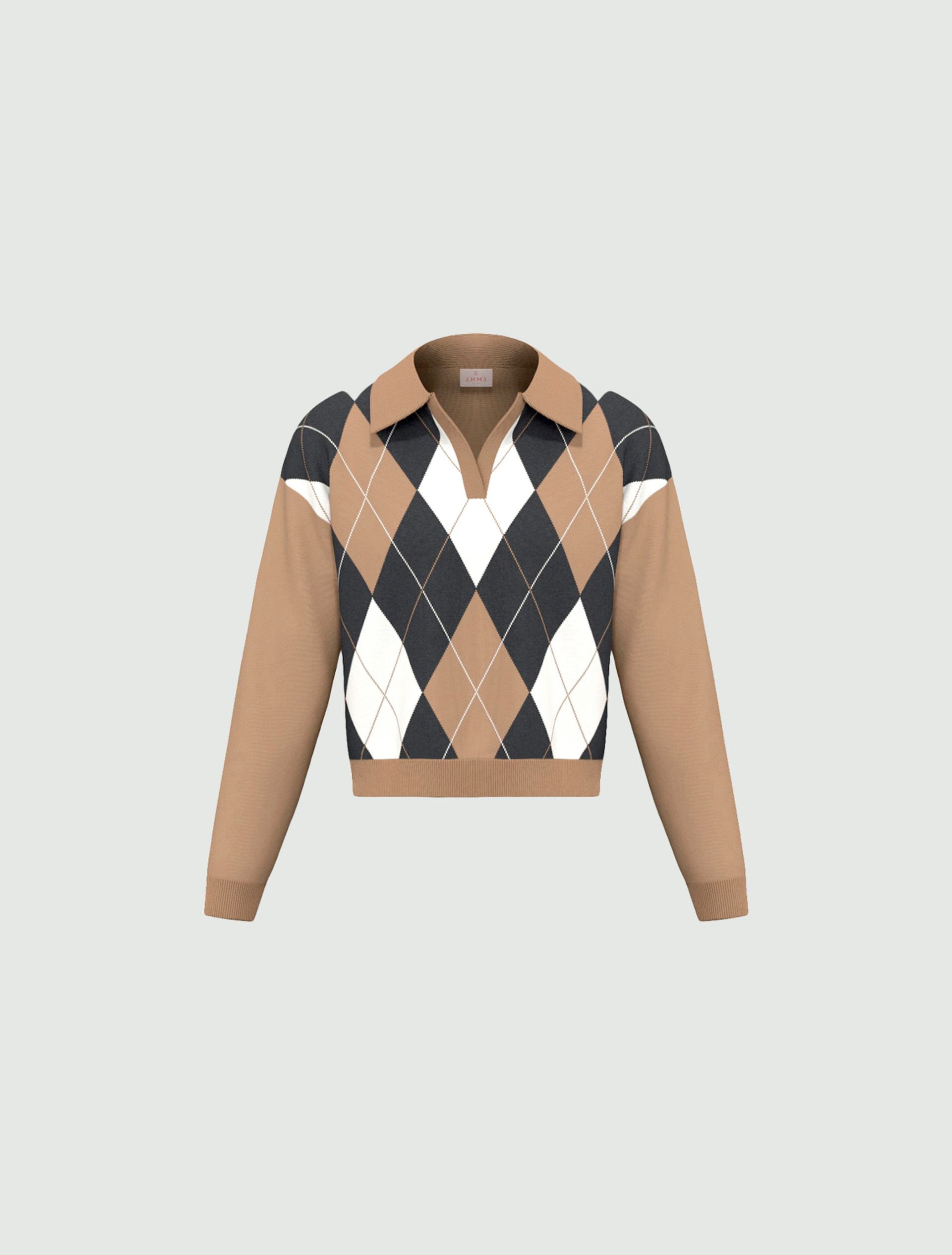 Polo crop in maglia stretch - CAMMELLO - Emme - 6