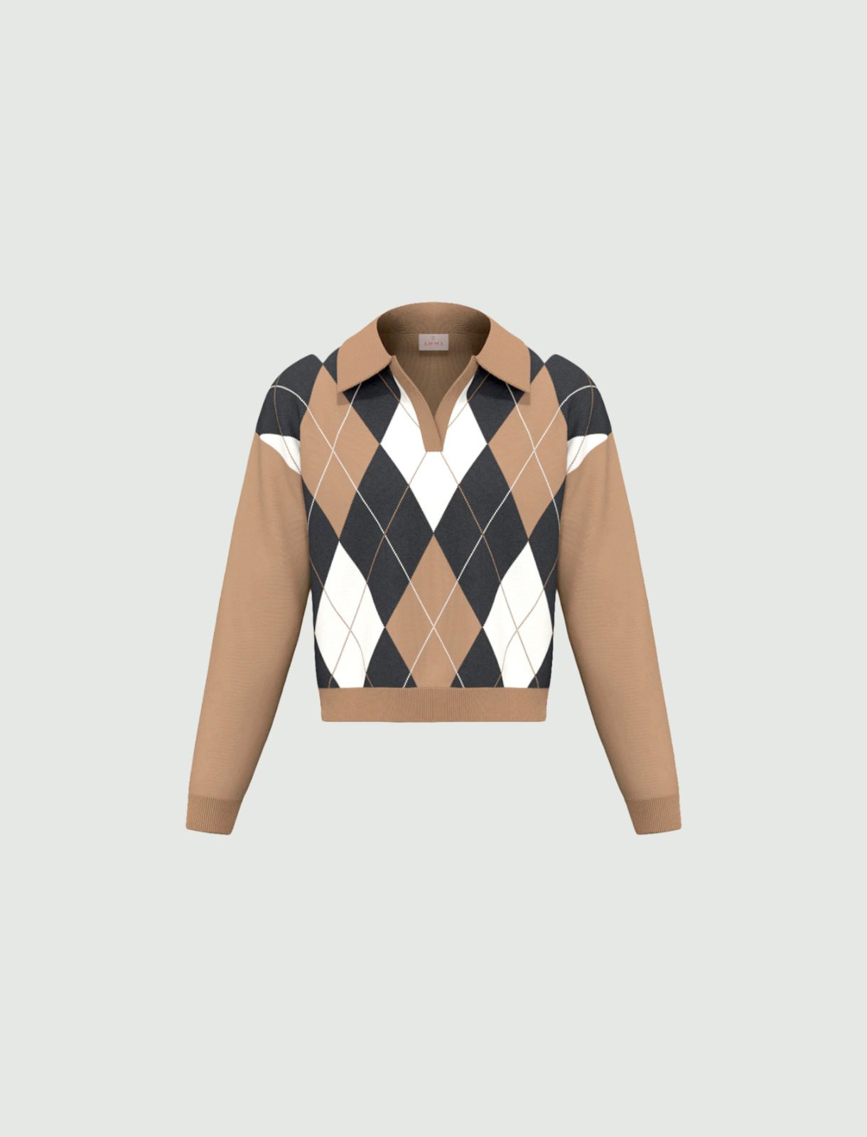 Polo crop in maglia stretch - CAMMELLO - Emme - 6