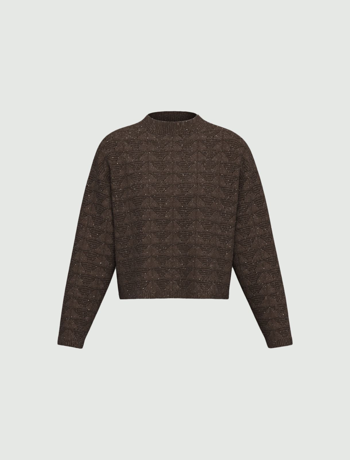 Lurex and sequin jumper - BROWN - Emme - 6