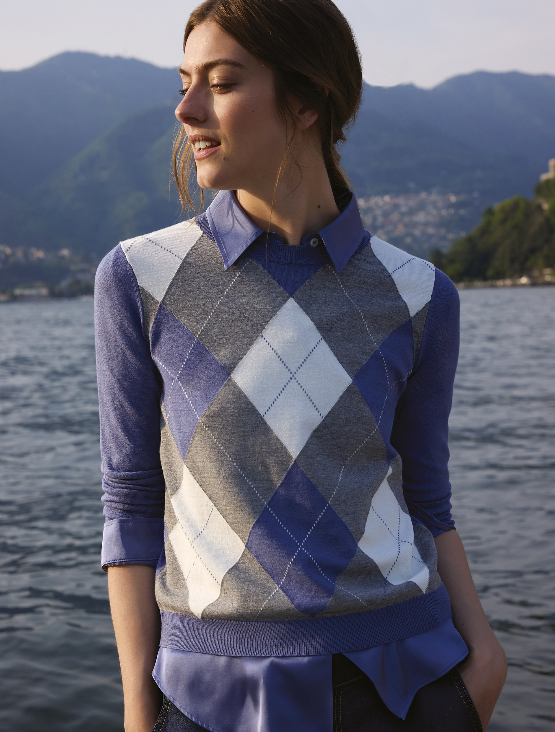 Slim stretch jumper - HYDRANGEA - Emme - 2