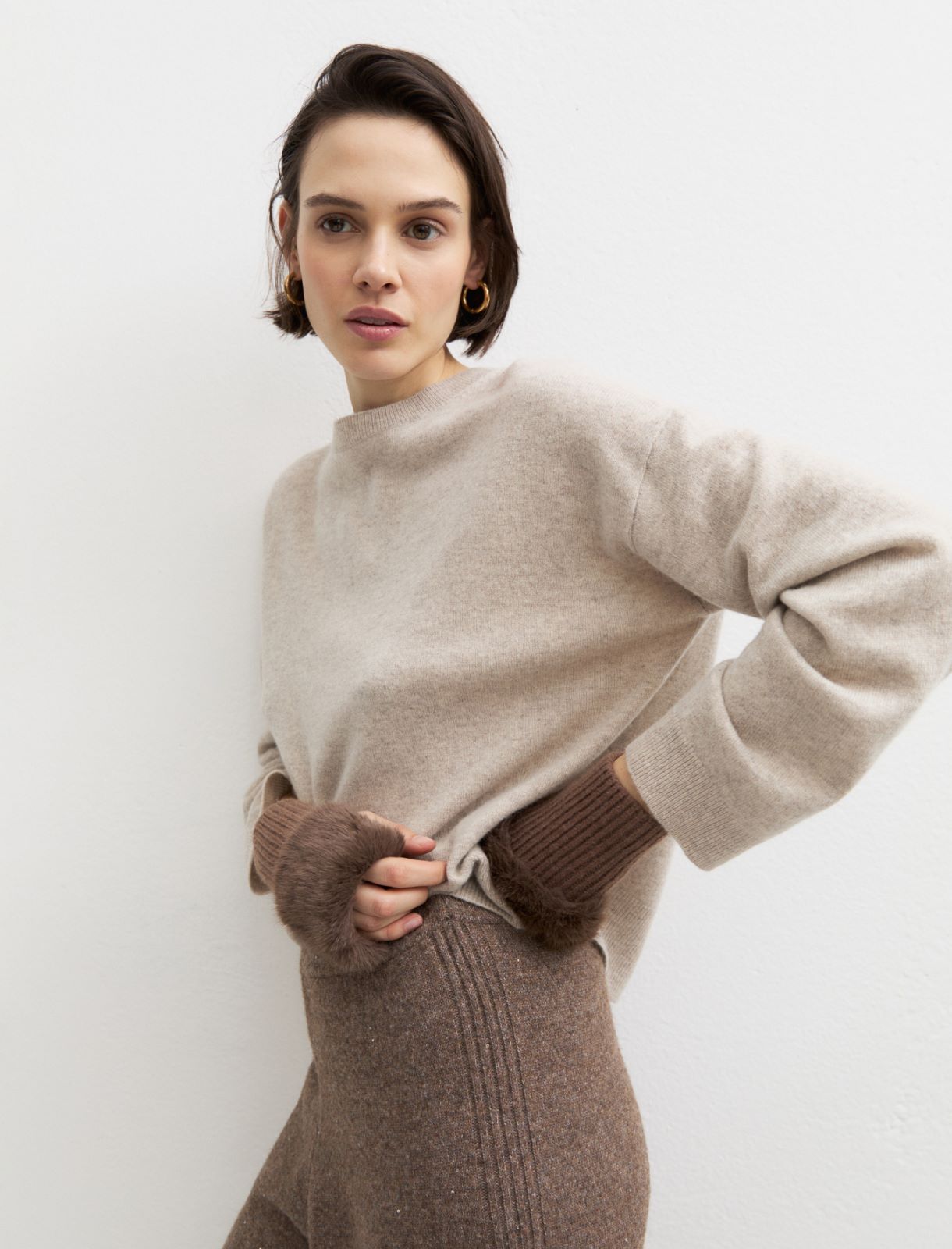 Maglia in pura lana - BEIGE - Emme - 3