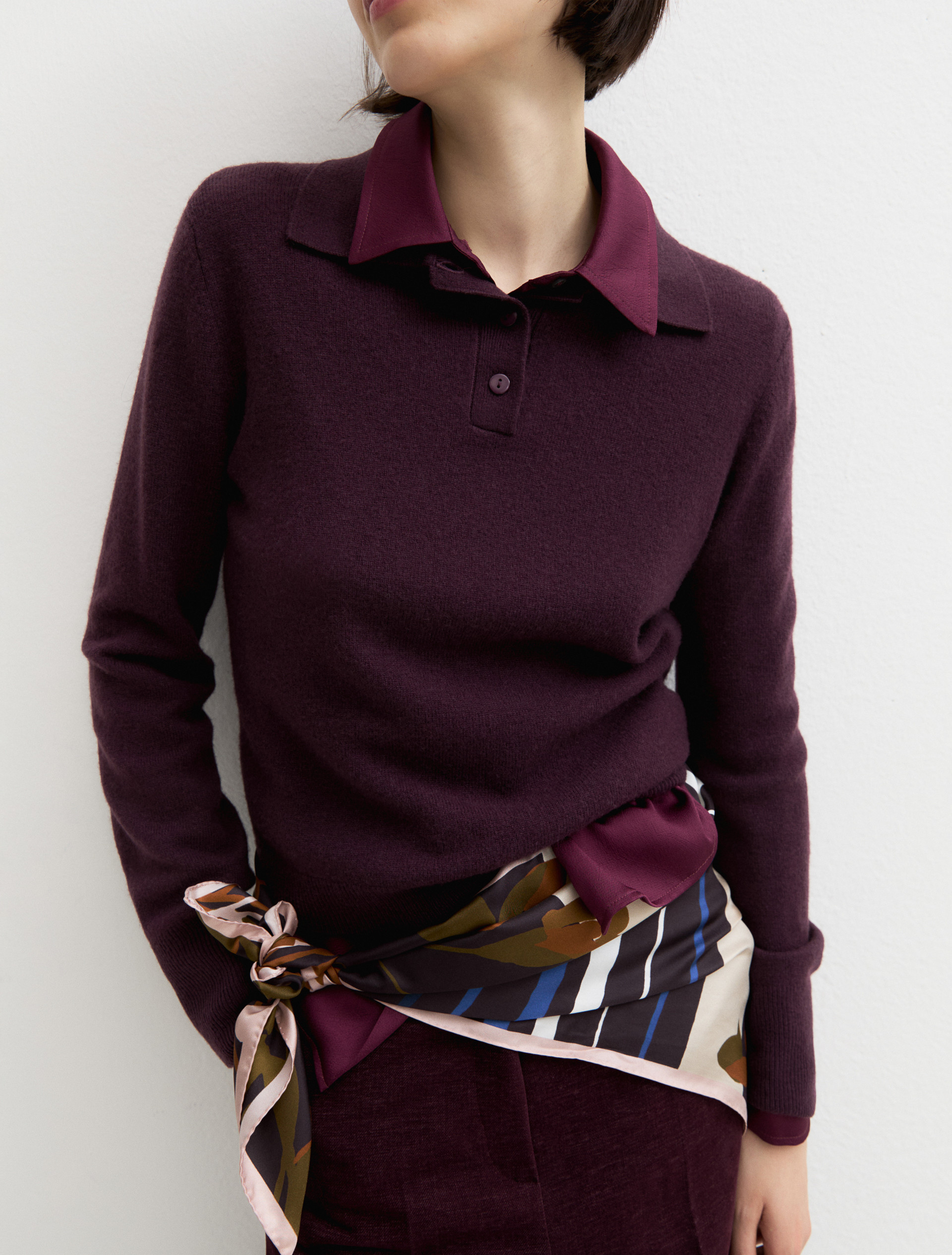Polo jumper - BLACKBERRY - Emme - 3