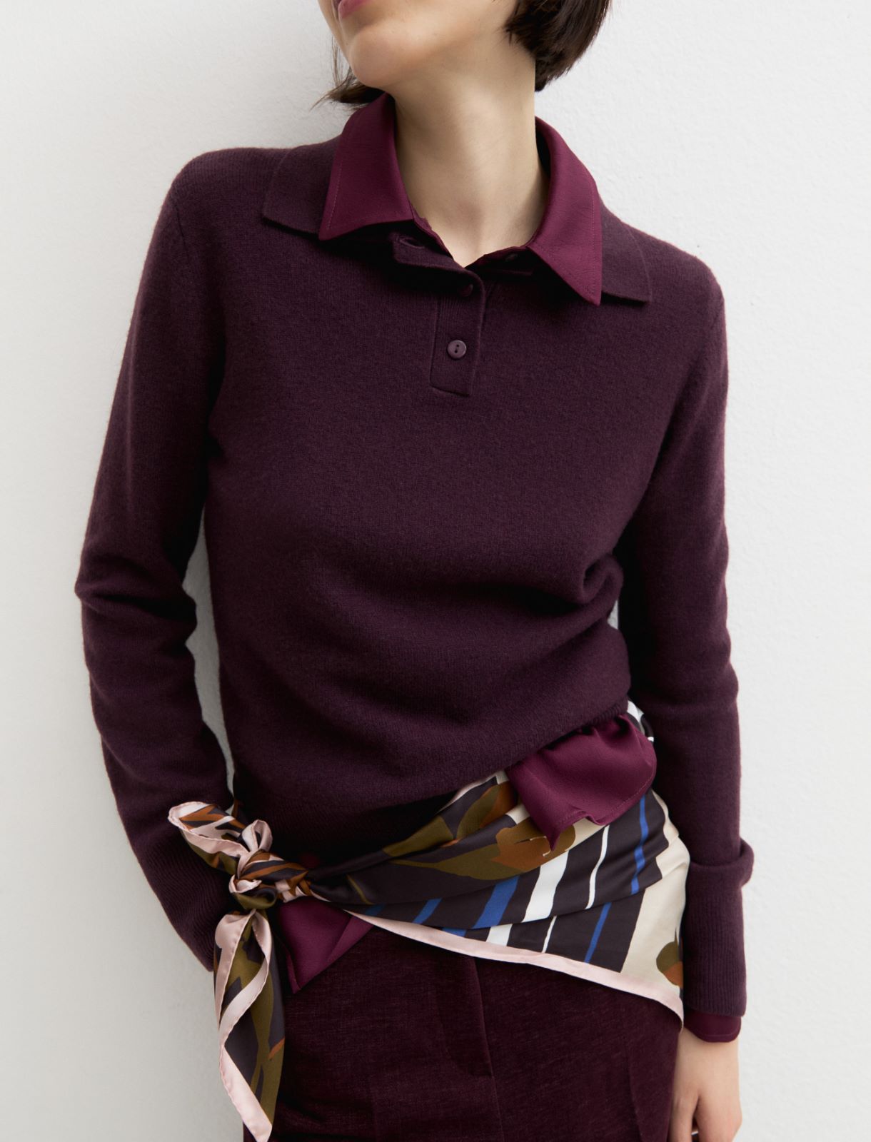 Polo jumper - BLACKBERRY - Emme - 3
