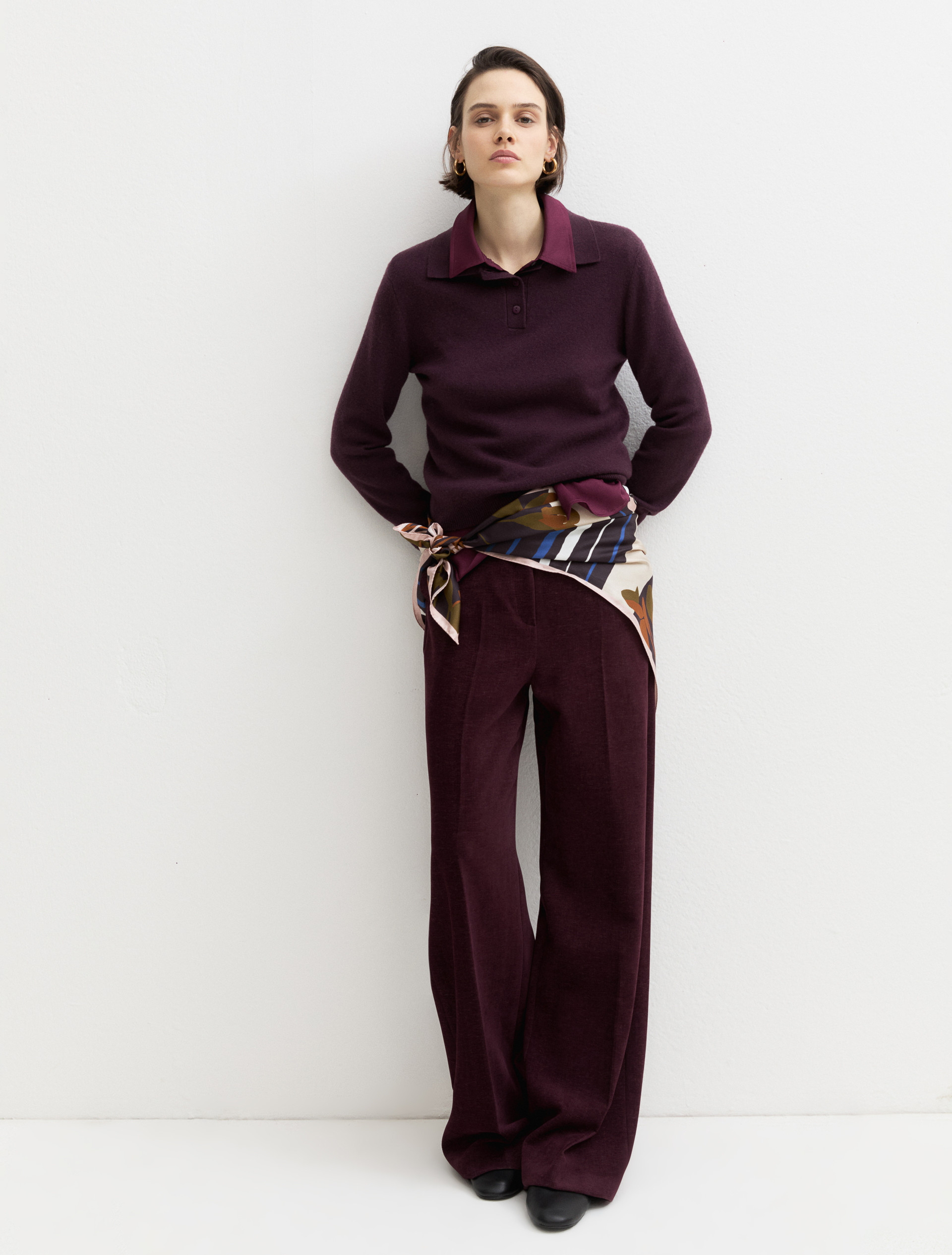 Polo jumper - BLACKBERRY - Emme - 1