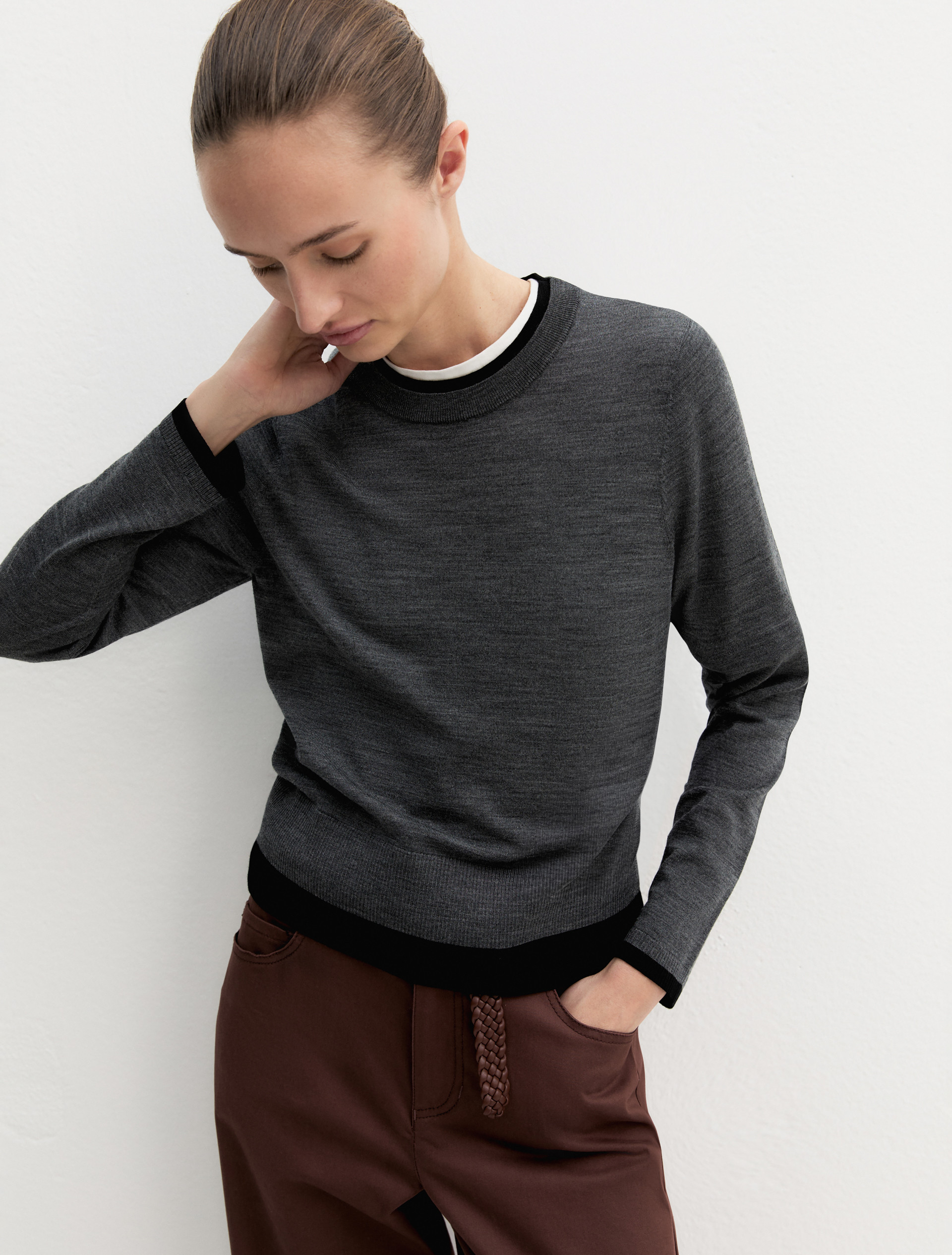 Maglia in pura lana - GRIGIO MEDIO - Emme - 5