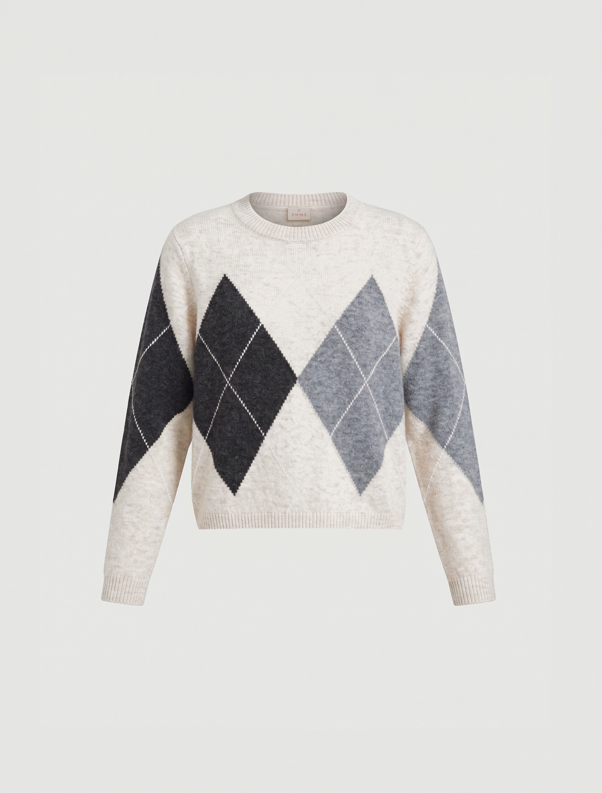 Maglia con motivo a rombi - BEIGE - Emme - 6