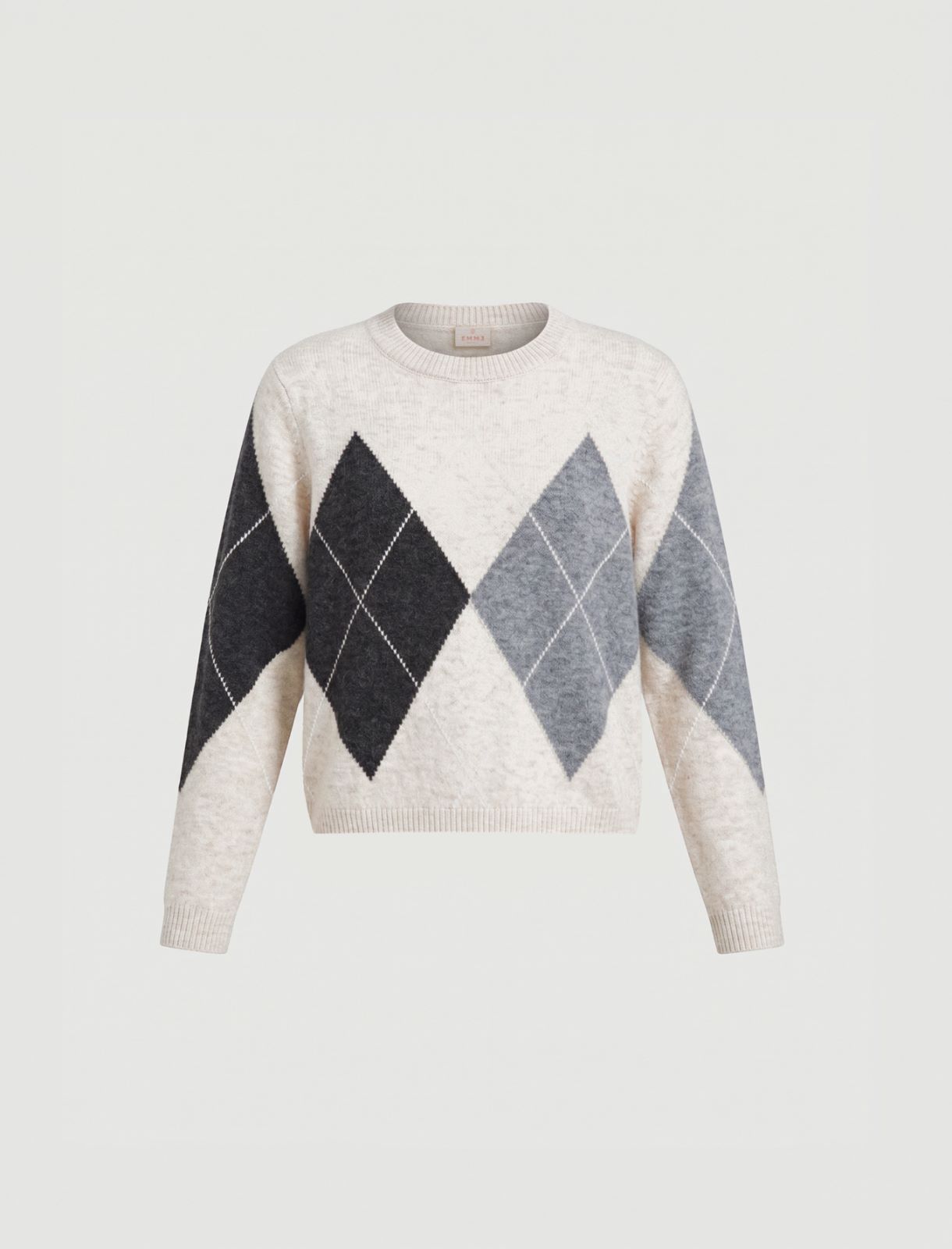 Maglia con motivo a rombi - BEIGE - Emme - 6