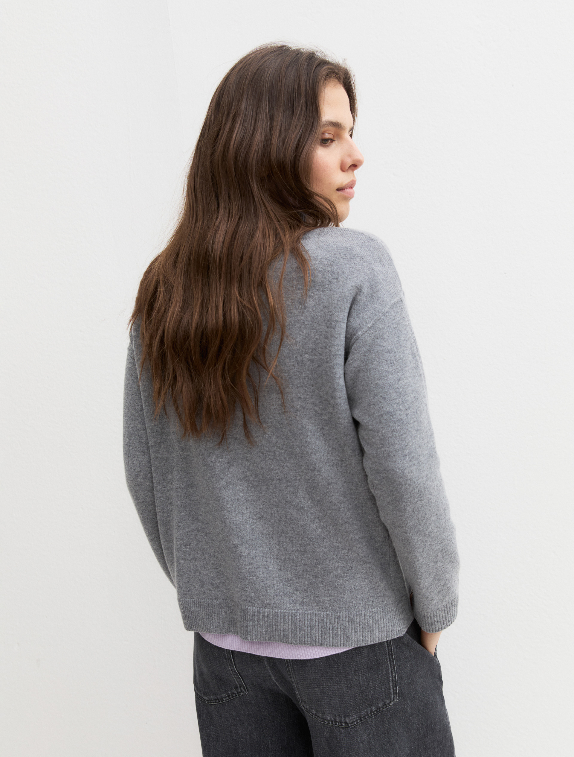Jersey de cuello subido de lana pura - GRIS CLARO - Emme - 2