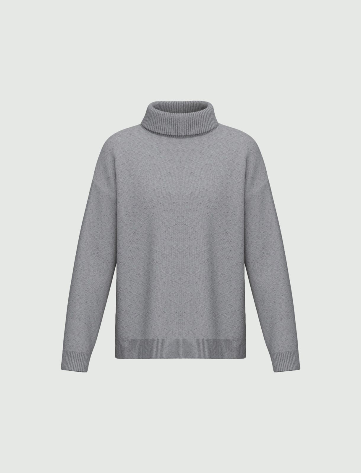 Jersey de cuello subido de lana pura - GRIS CLARO - Emme - 6