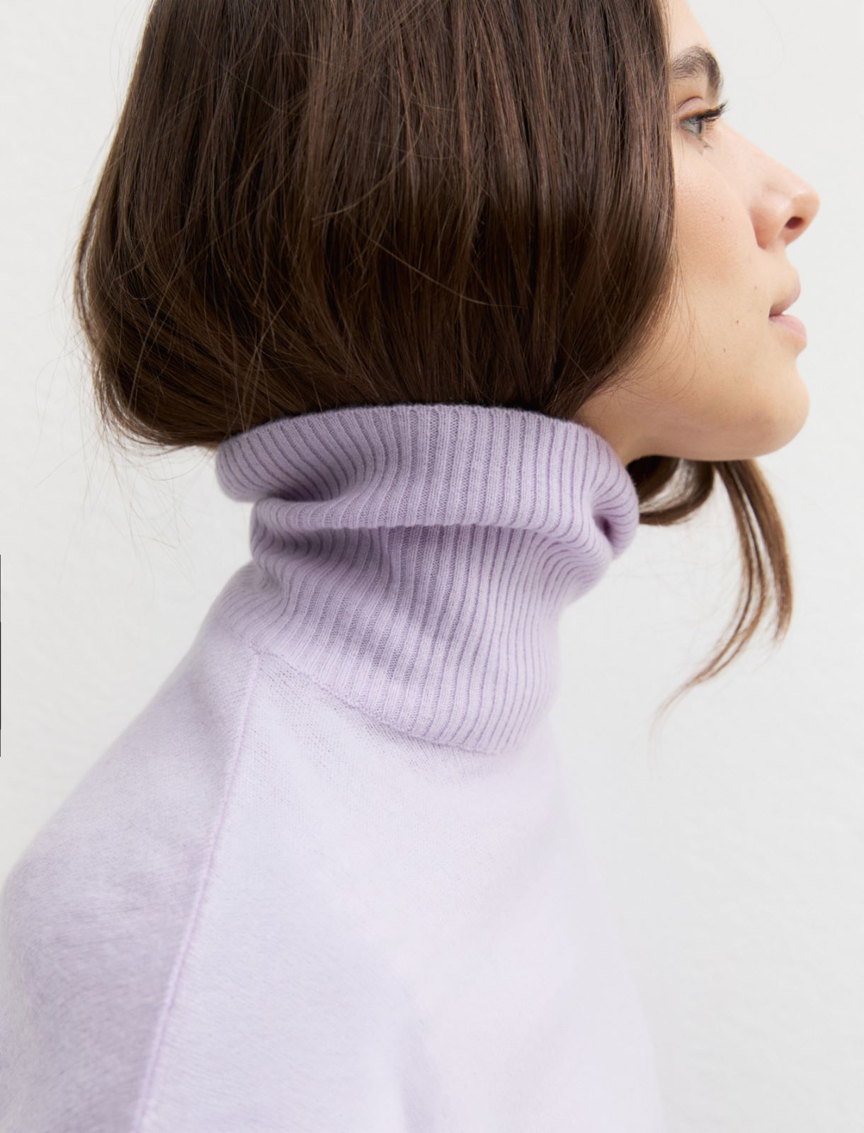 Pure wool high-neck jumper - LILAC - Emme - 3