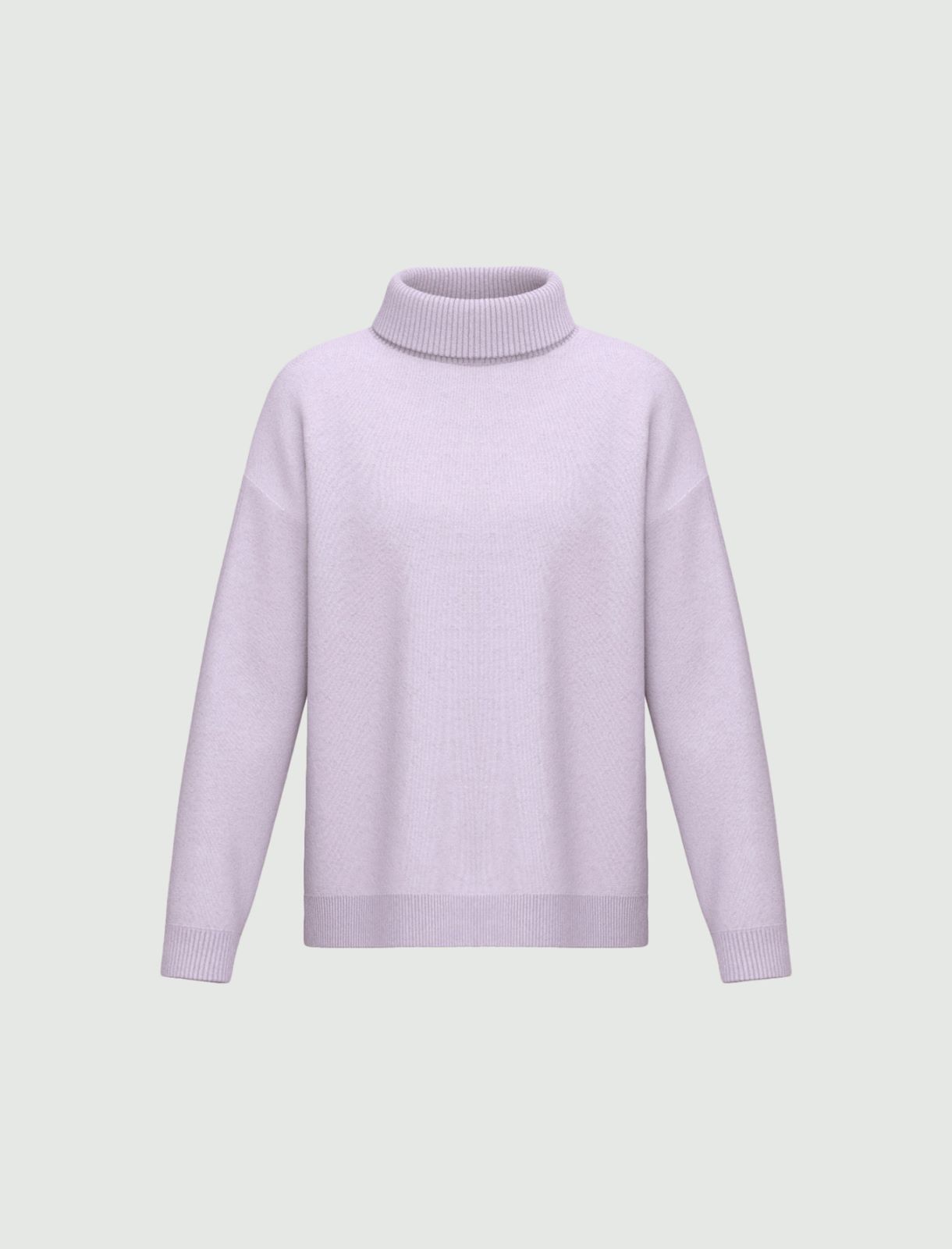 Pure wool high-neck jumper - LILAC - Emme - 6