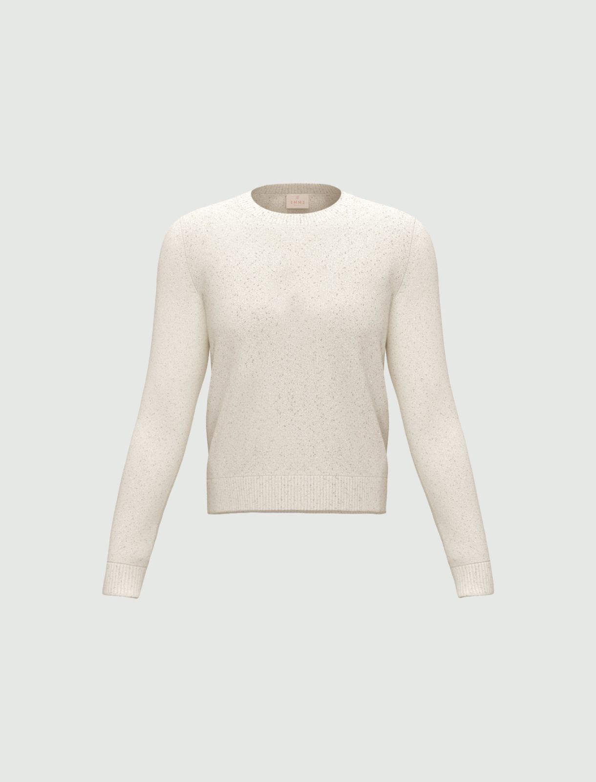 Sequinned crew-neck jumper - CREAM - Emme - 6