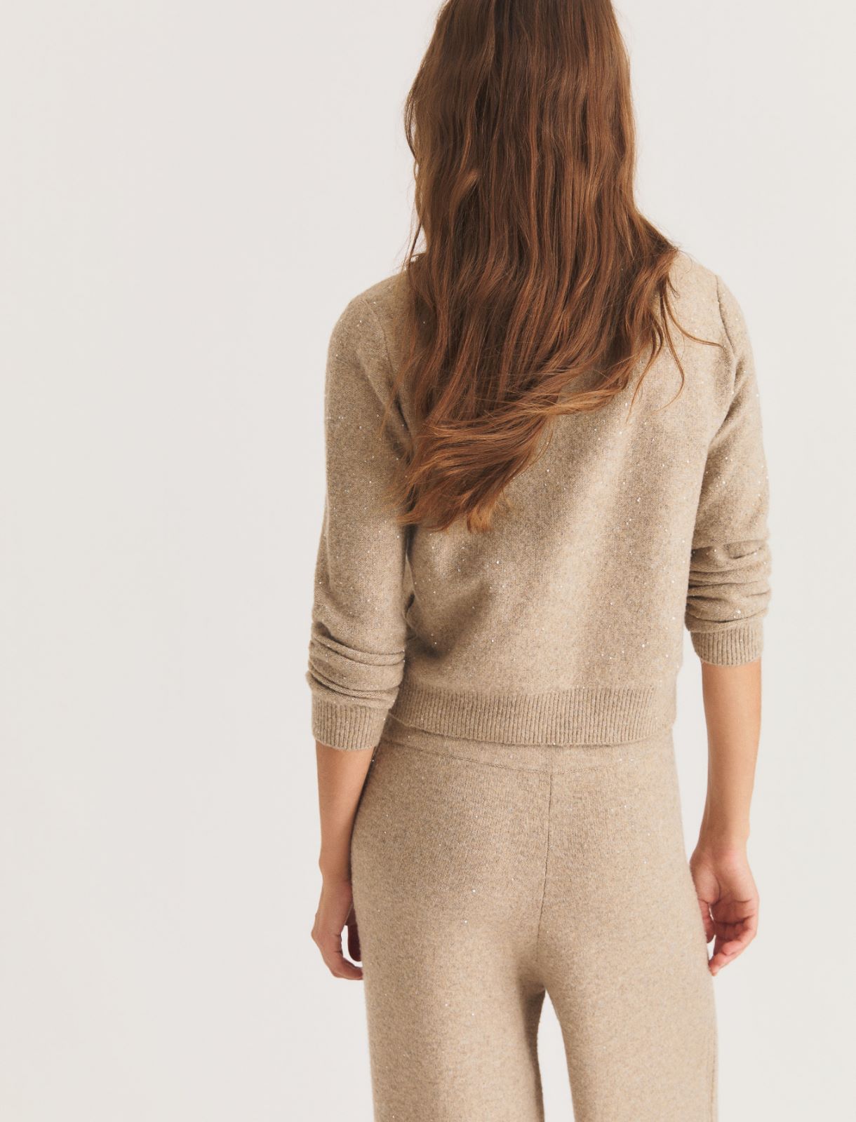Maglia girocollo con paillette - SABBIA - Emme - 2