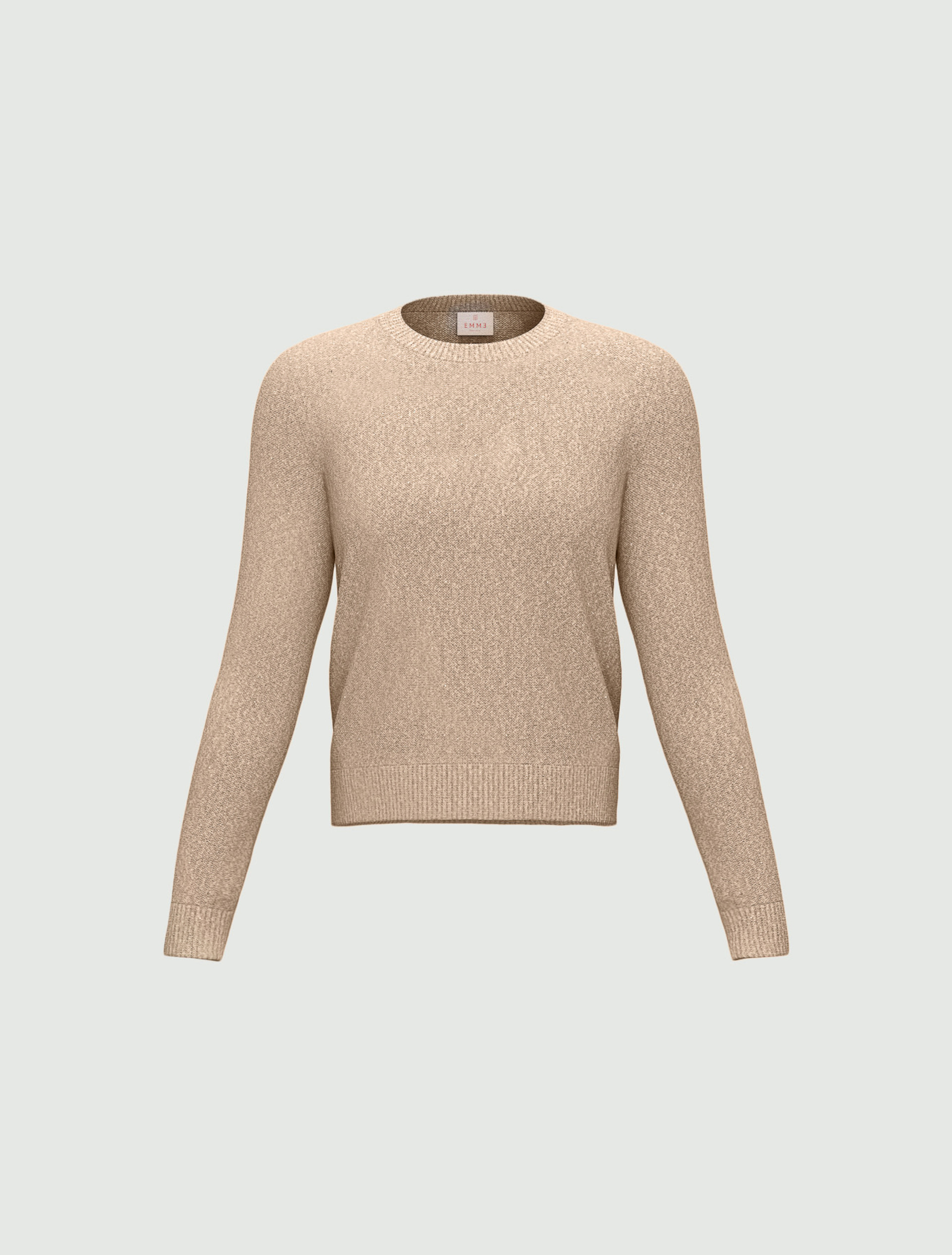 Maglia girocollo con paillette - SABBIA - Emme - 6