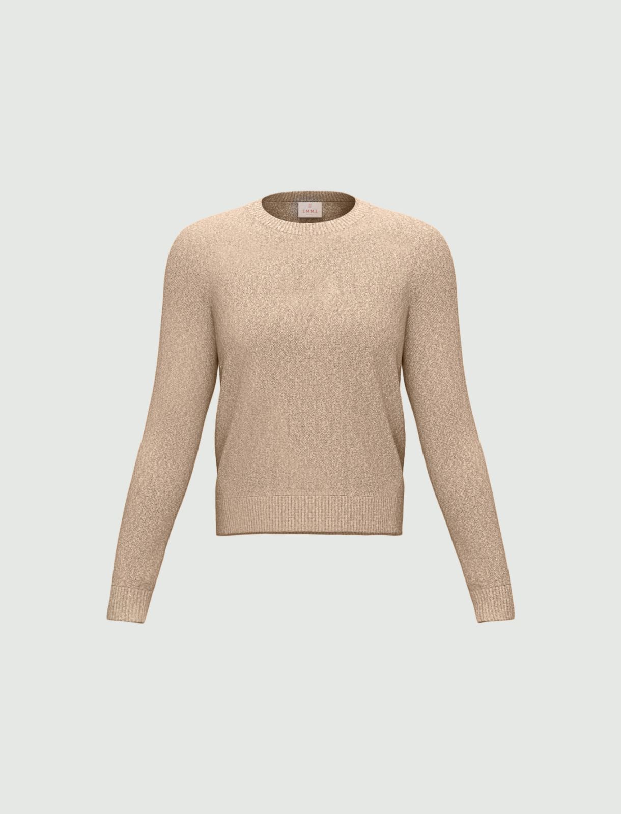 Maglia girocollo con paillette - SABBIA - Emme - 6