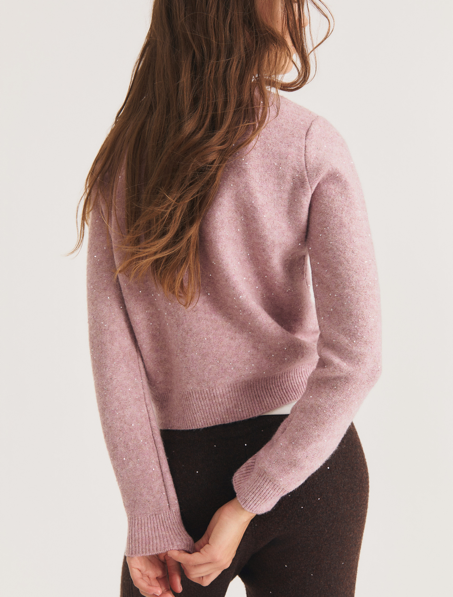 Maglia girocollo con paillette - ROSA - Emme - 2