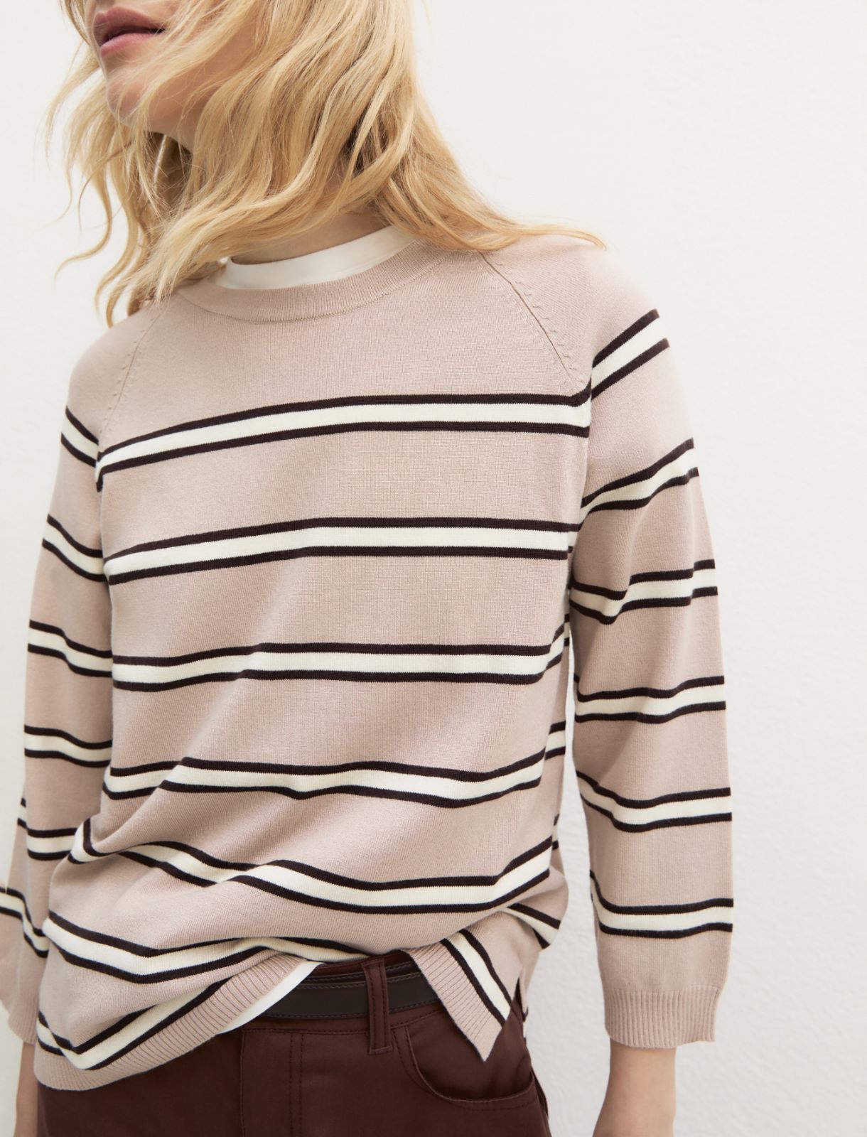 Stretch viscose jumper - SAND - Emme - 3