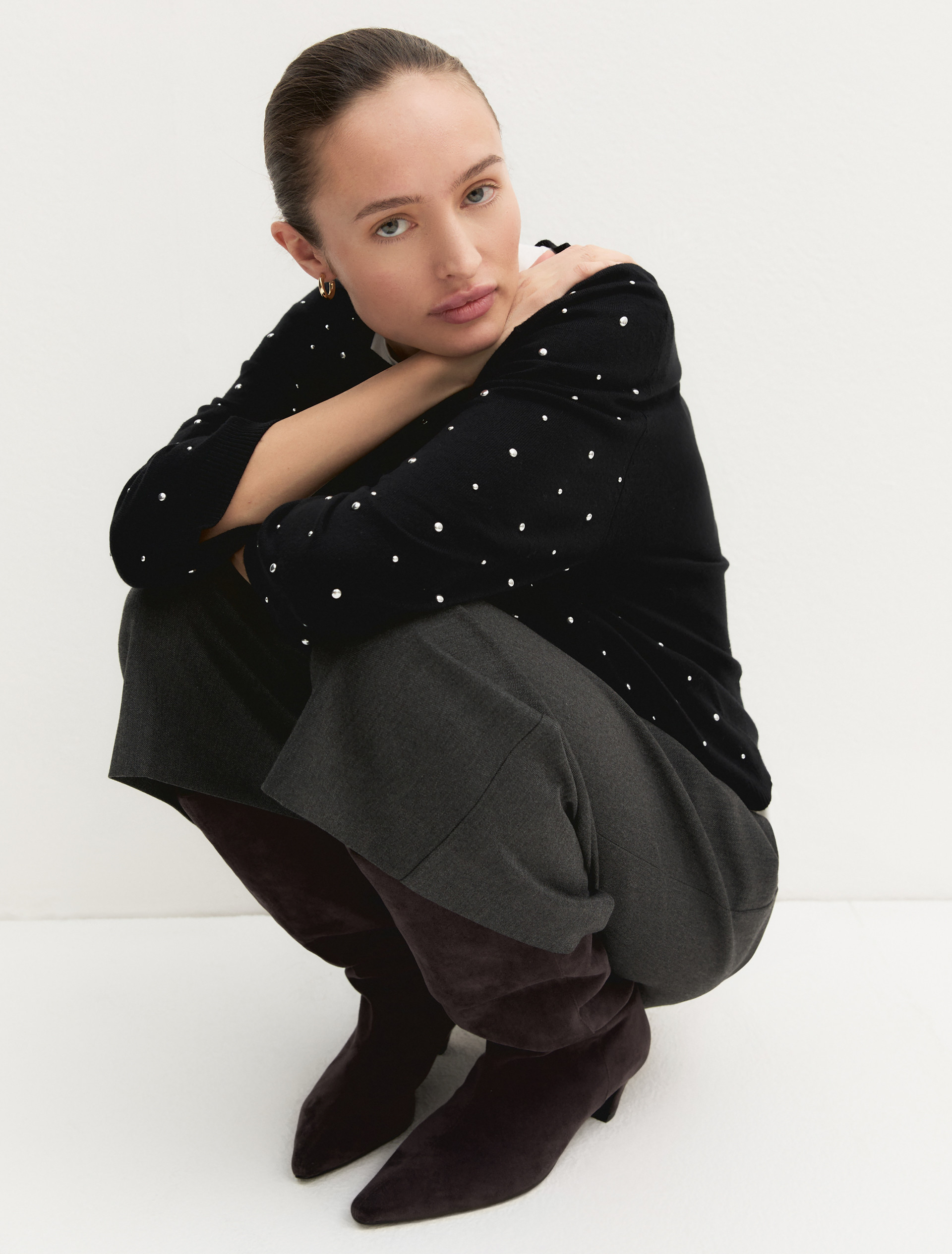 Maglia con applicazioni - NERO - Emme - 3
