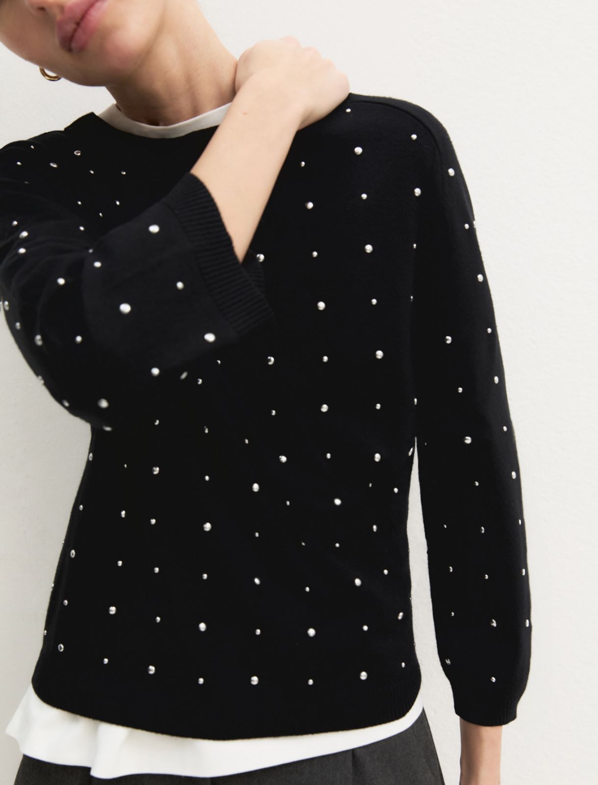 Maglia con applicazioni - NERO - Emme - 5