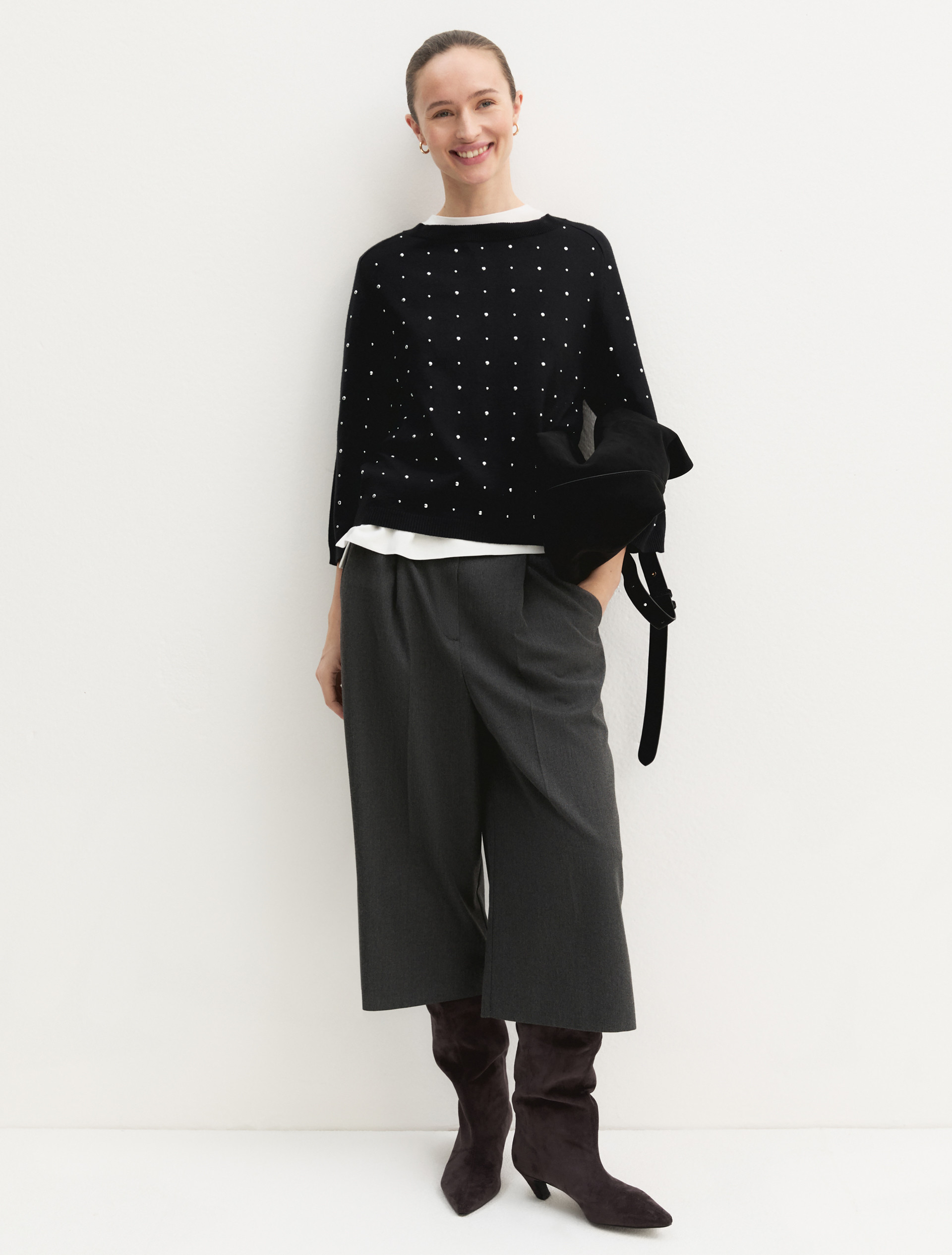 Maglia con applicazioni - NERO - Emme - 1