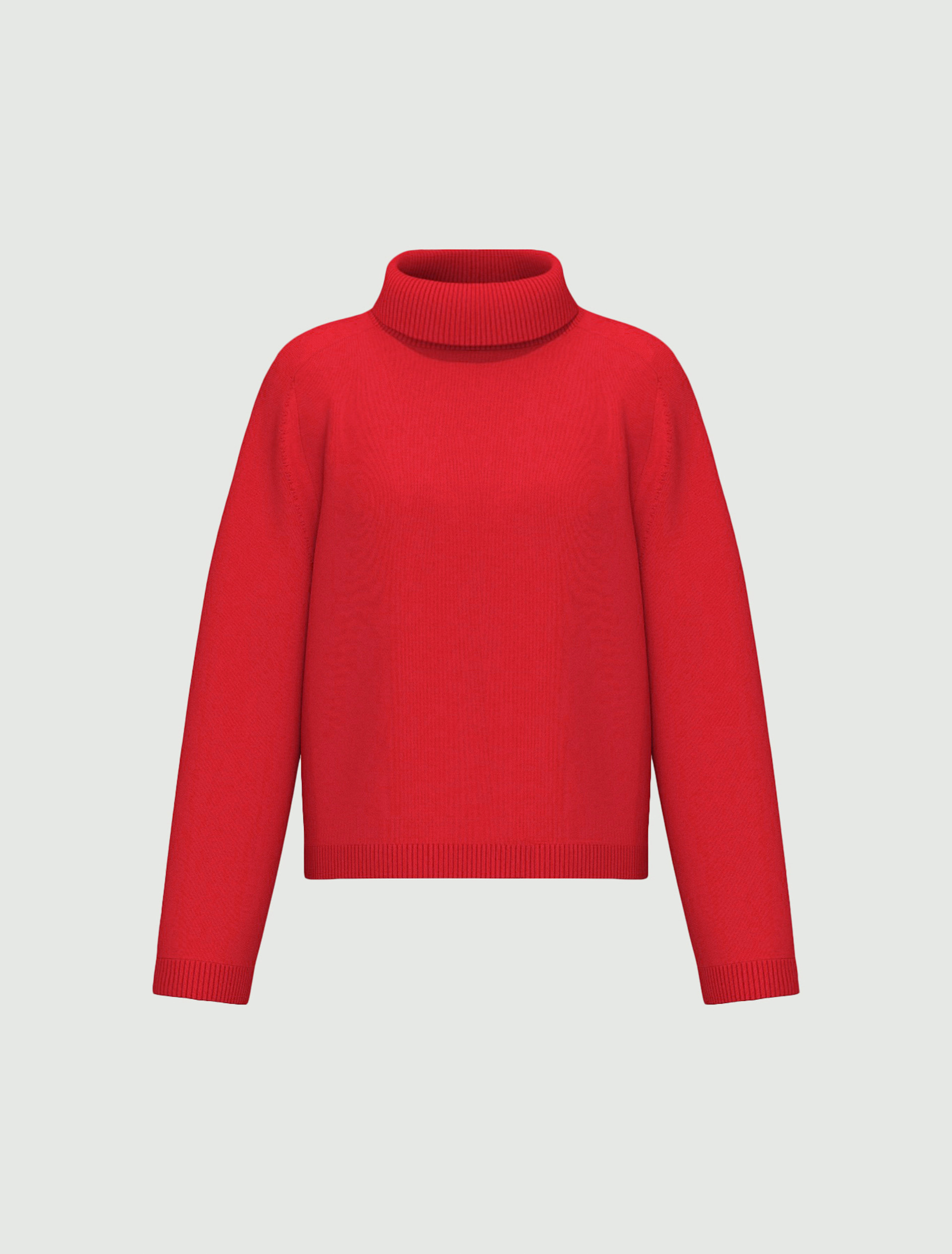 High-neck wool and cashmere jumper - RED - Emme - 6