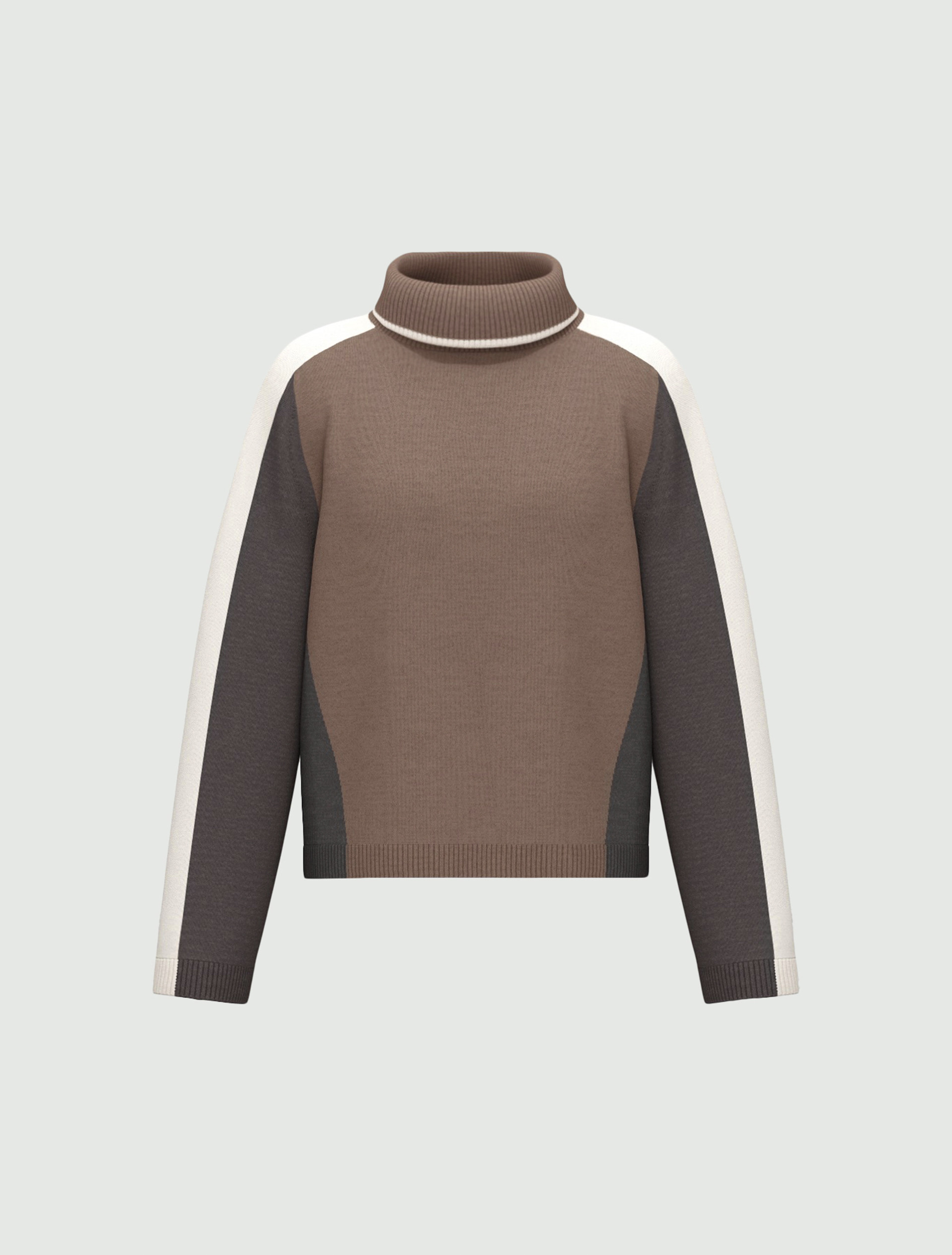 High-neck wool and cashmere jumper - BEIGE - Emme - 6