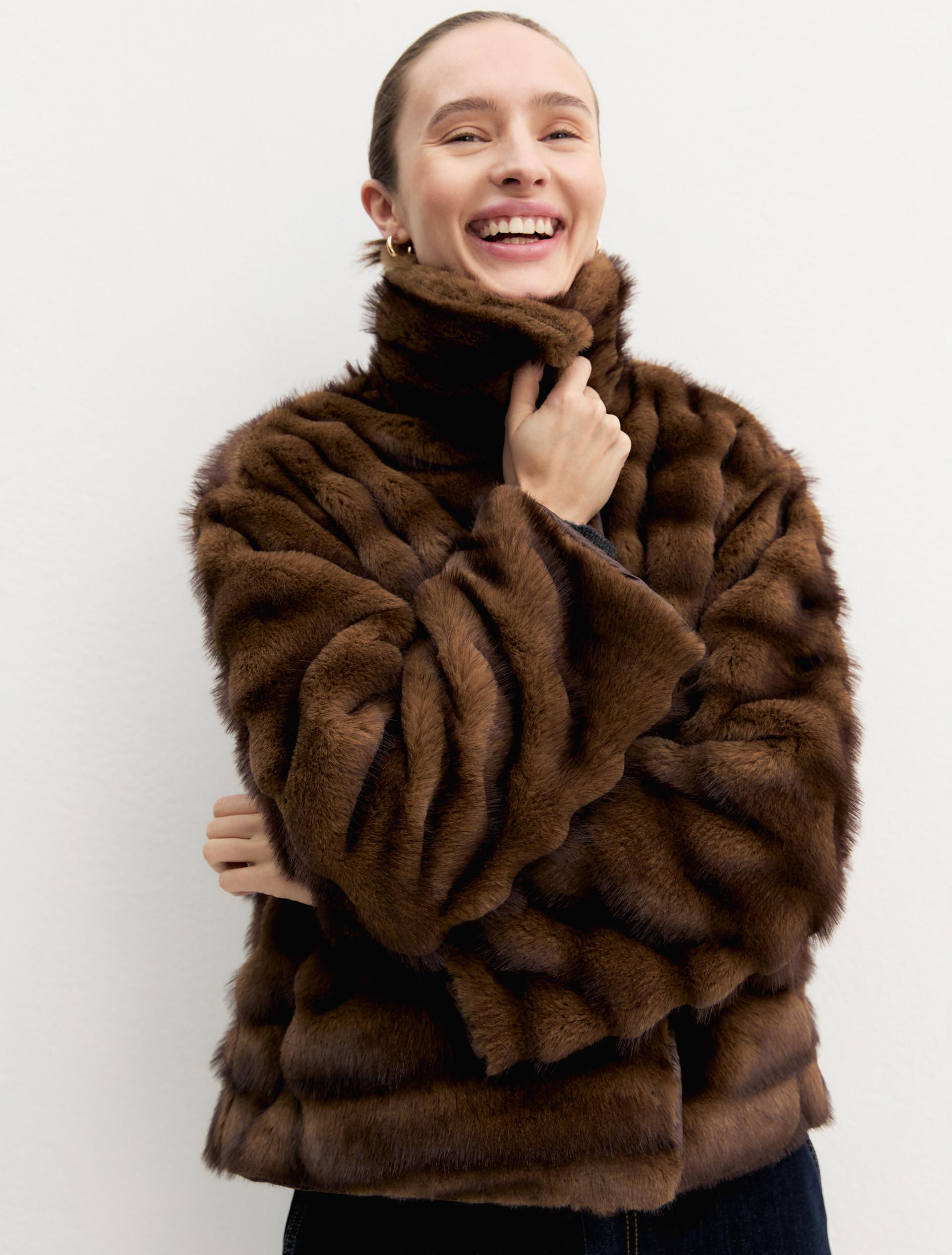 Boxy jacket - COGNAC - Emme - 4