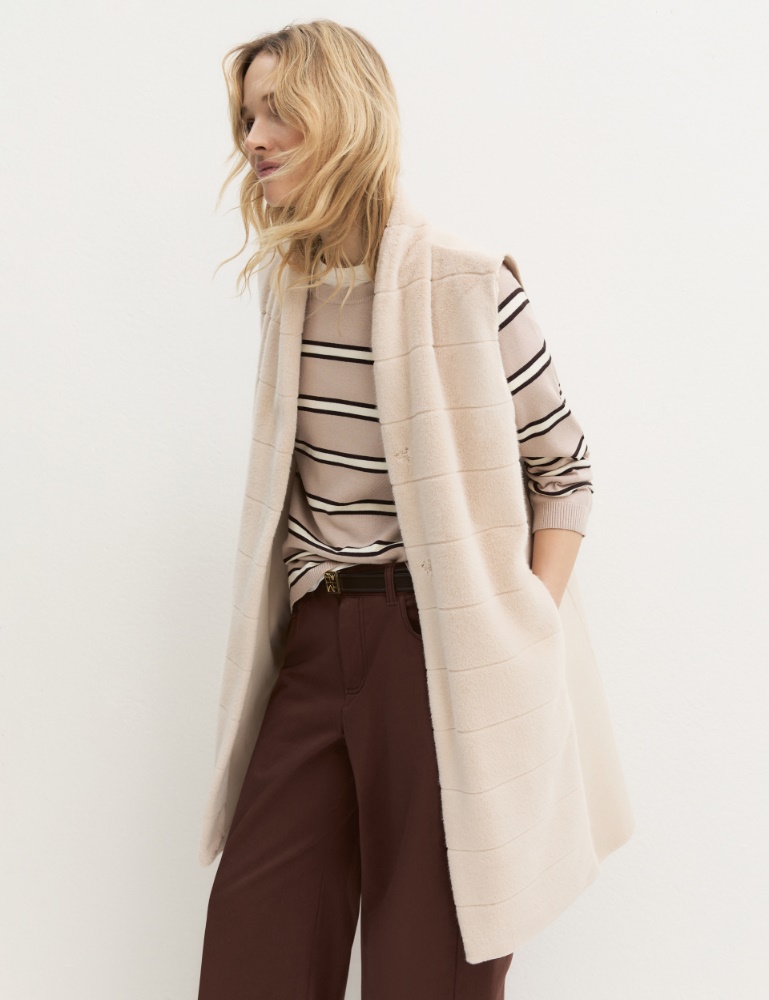 Gilet lungo con inserto frontale - Emme
