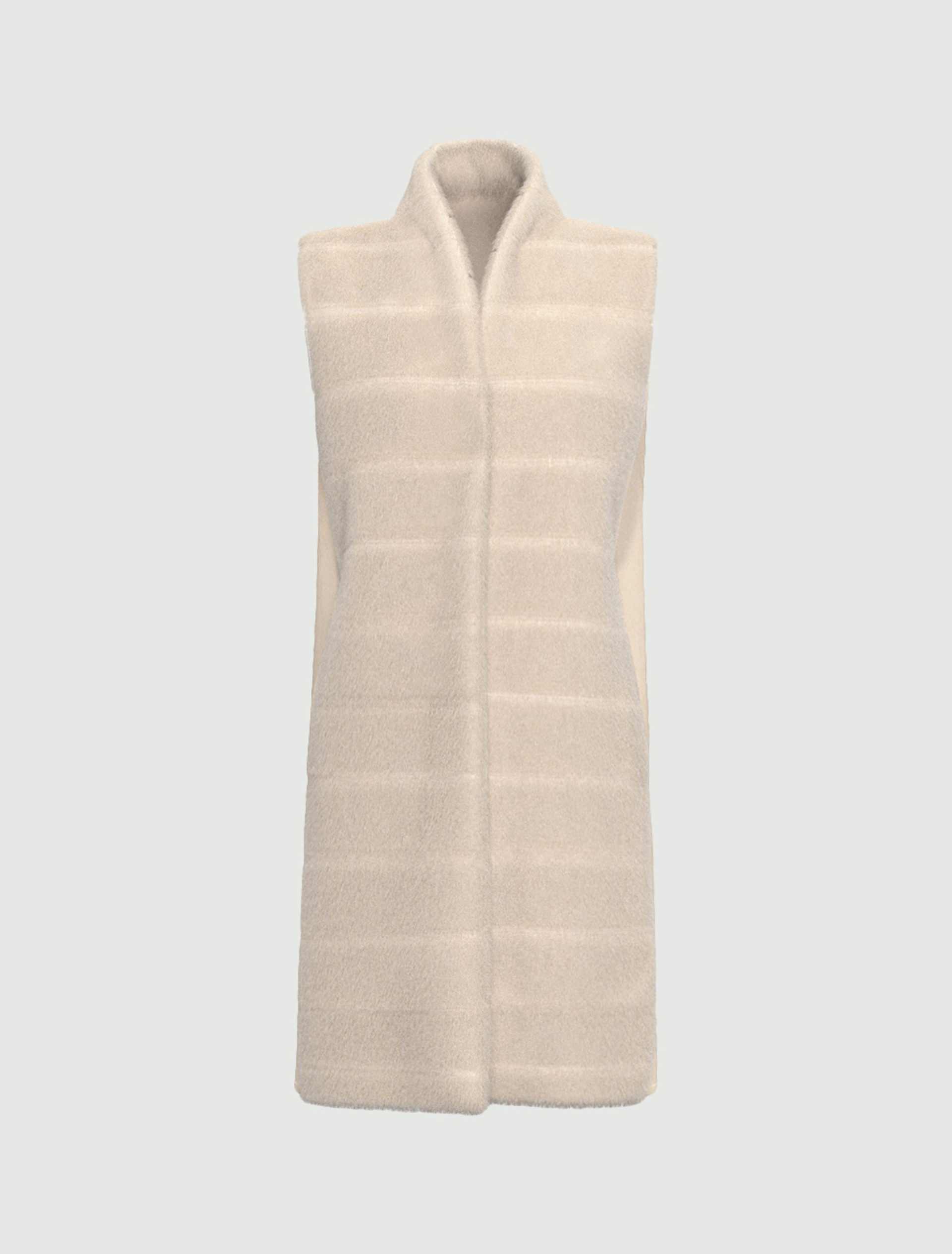 Gilet lungo con inserto frontale - SABBIA - Emme - 6
