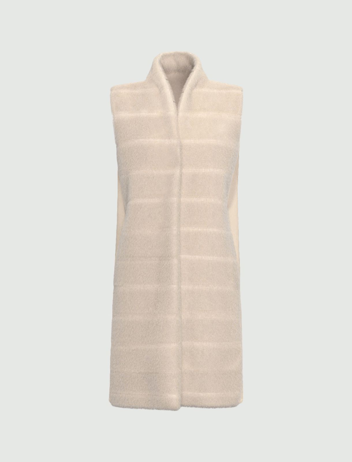 Gilet lungo con inserto frontale - SABBIA - Emme - 6