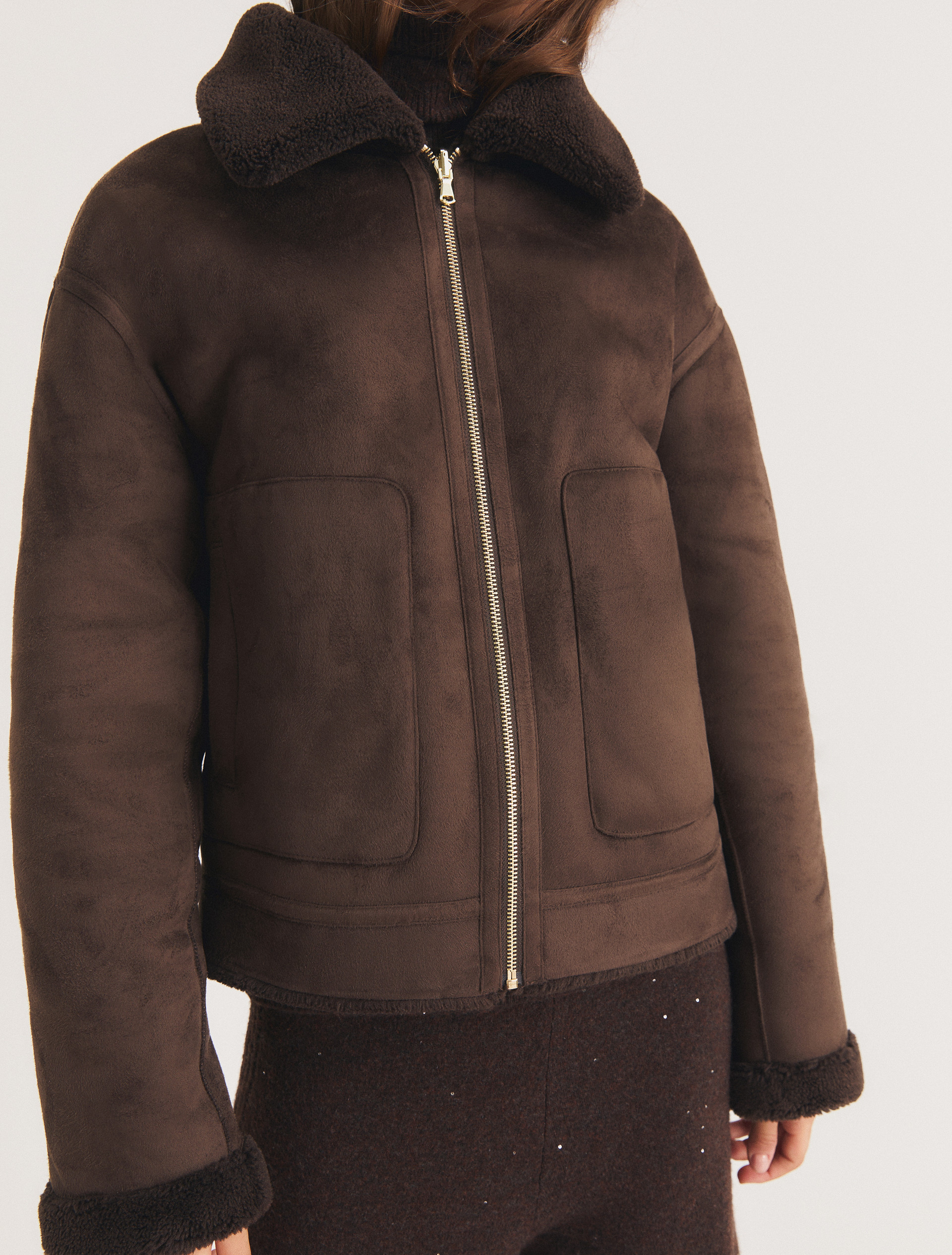 Reversible jacket - DARK BROWN - Emme - 7