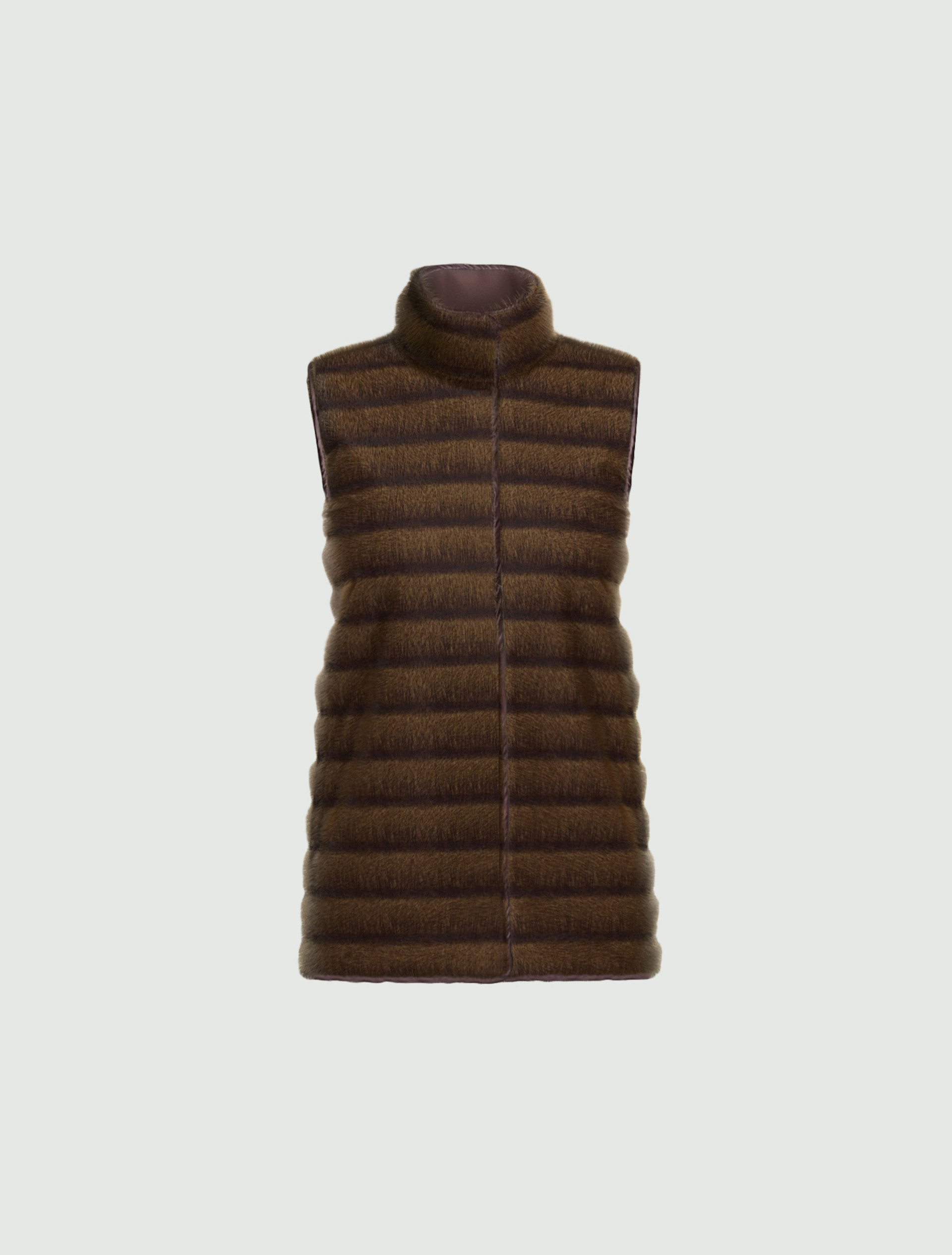 Gilet lungo in jersey - COGNAC - Emme - 6