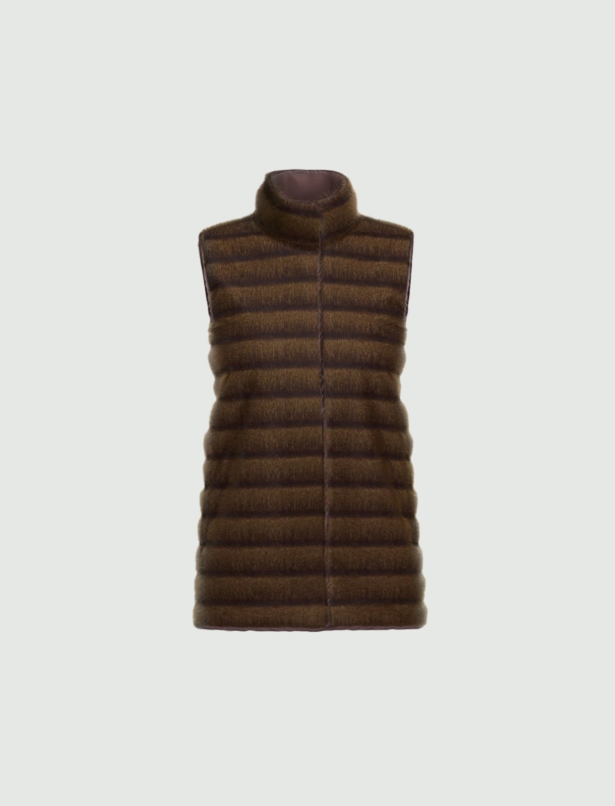 Gilet lungo in jersey - COGNAC - Emme - 6