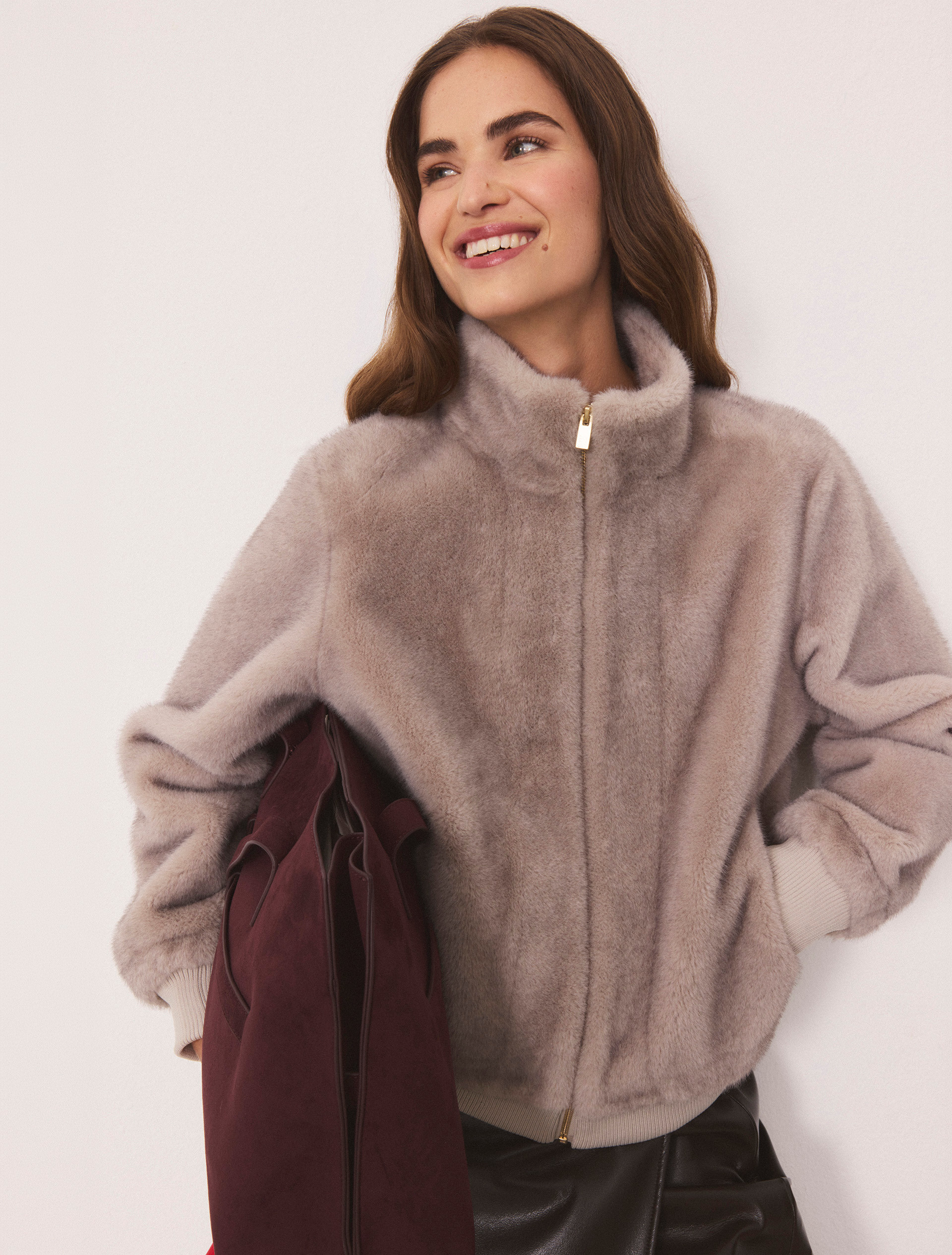 Furry bomber jacket - OFF-WHITE - Emme - 2