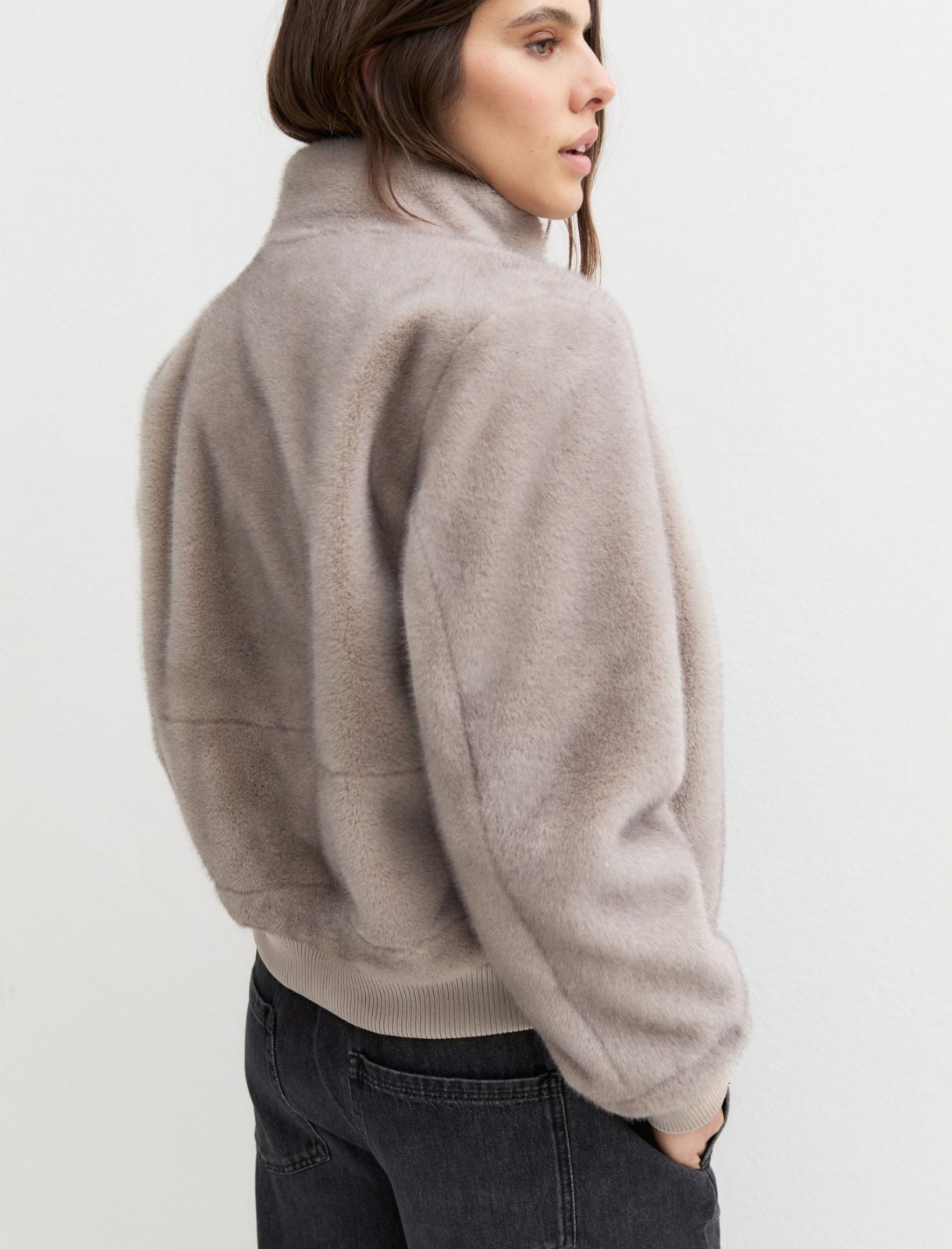 Furry bomber jacket - OFF-WHITE - Emme - 3