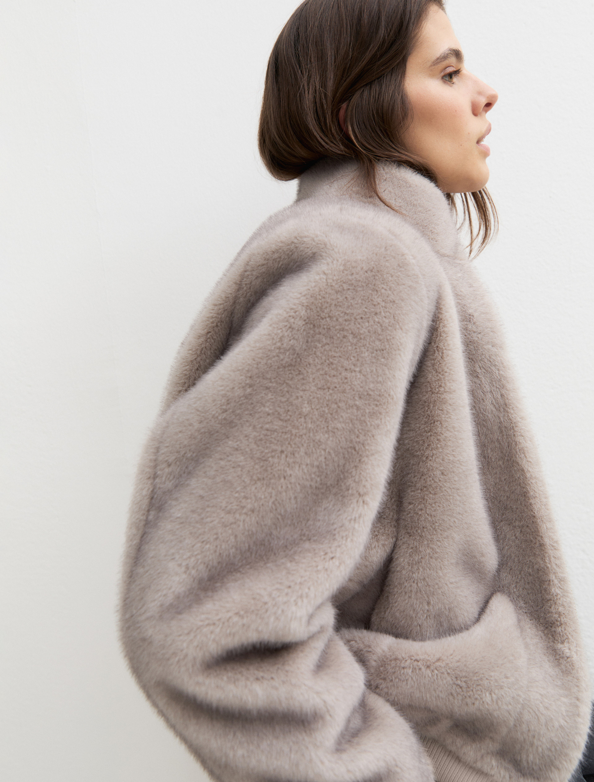 Furry bomber jacket - OFF-WHITE - Emme - 4