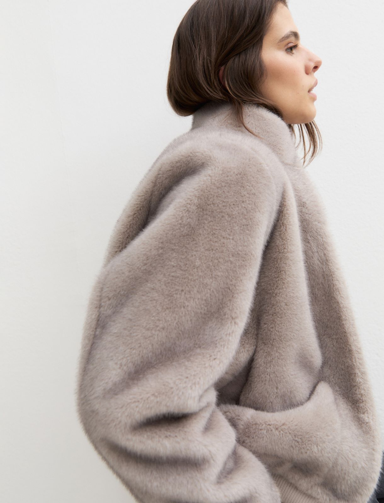 Furry bomber jacket - OFF-WHITE - Emme - 4