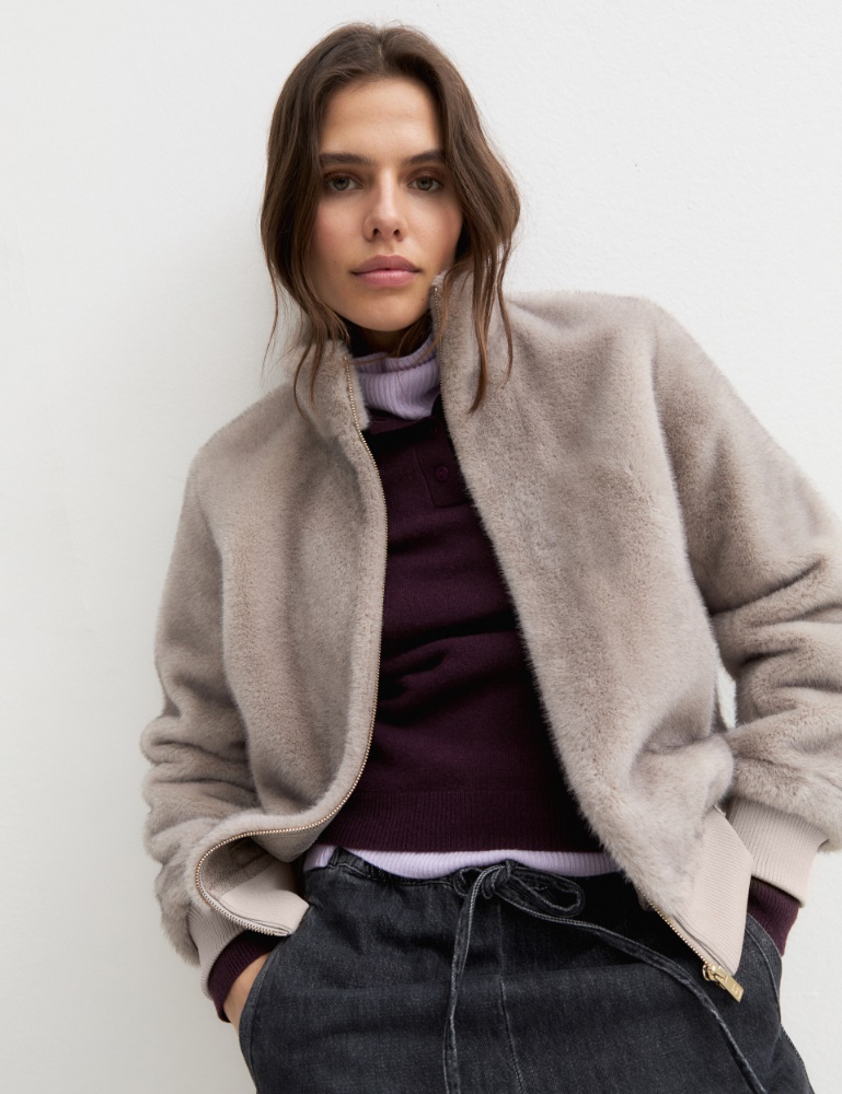 Furry bomber jacket - OFF-WHITE
