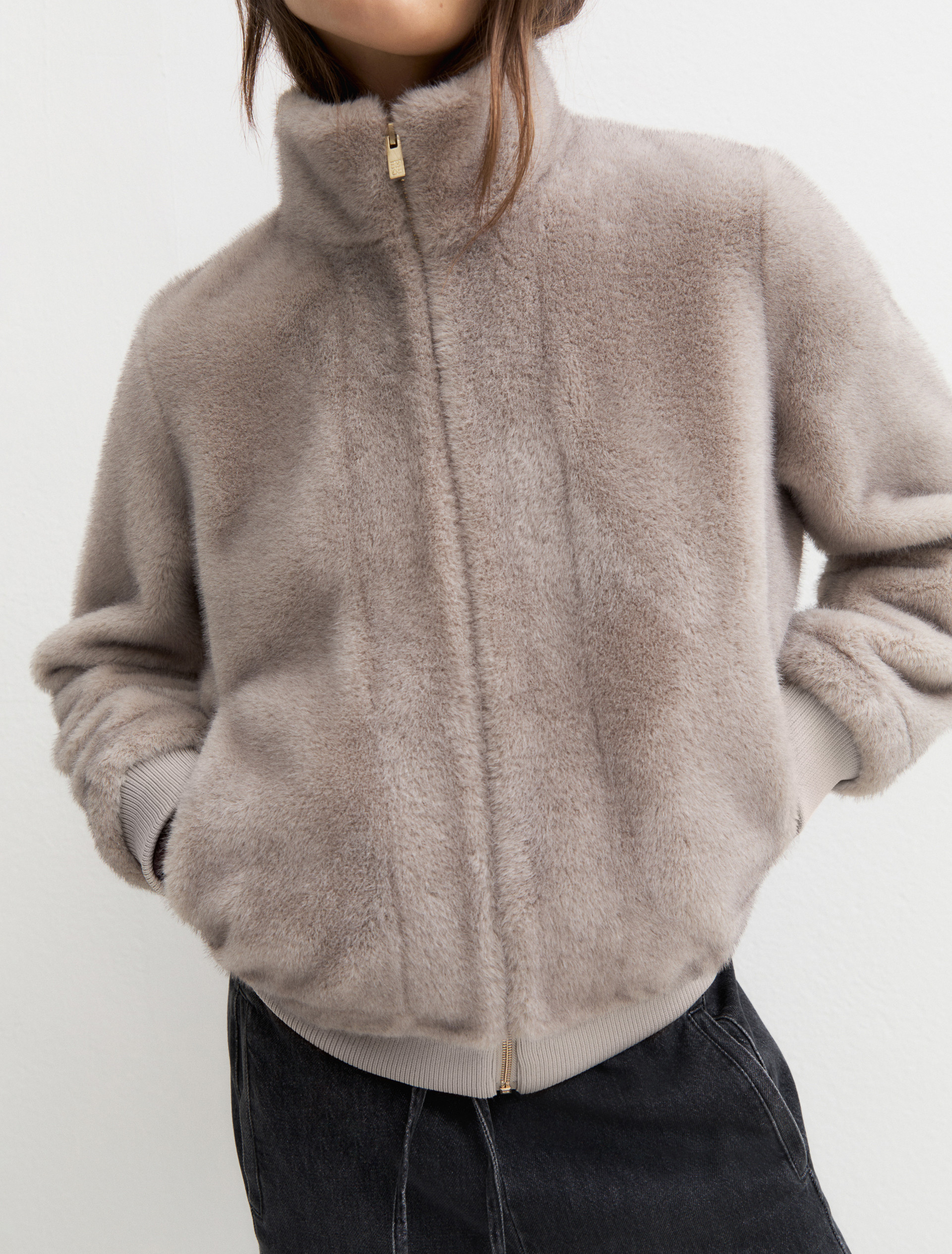 Furry bomber jacket - OFF-WHITE - Emme - 6