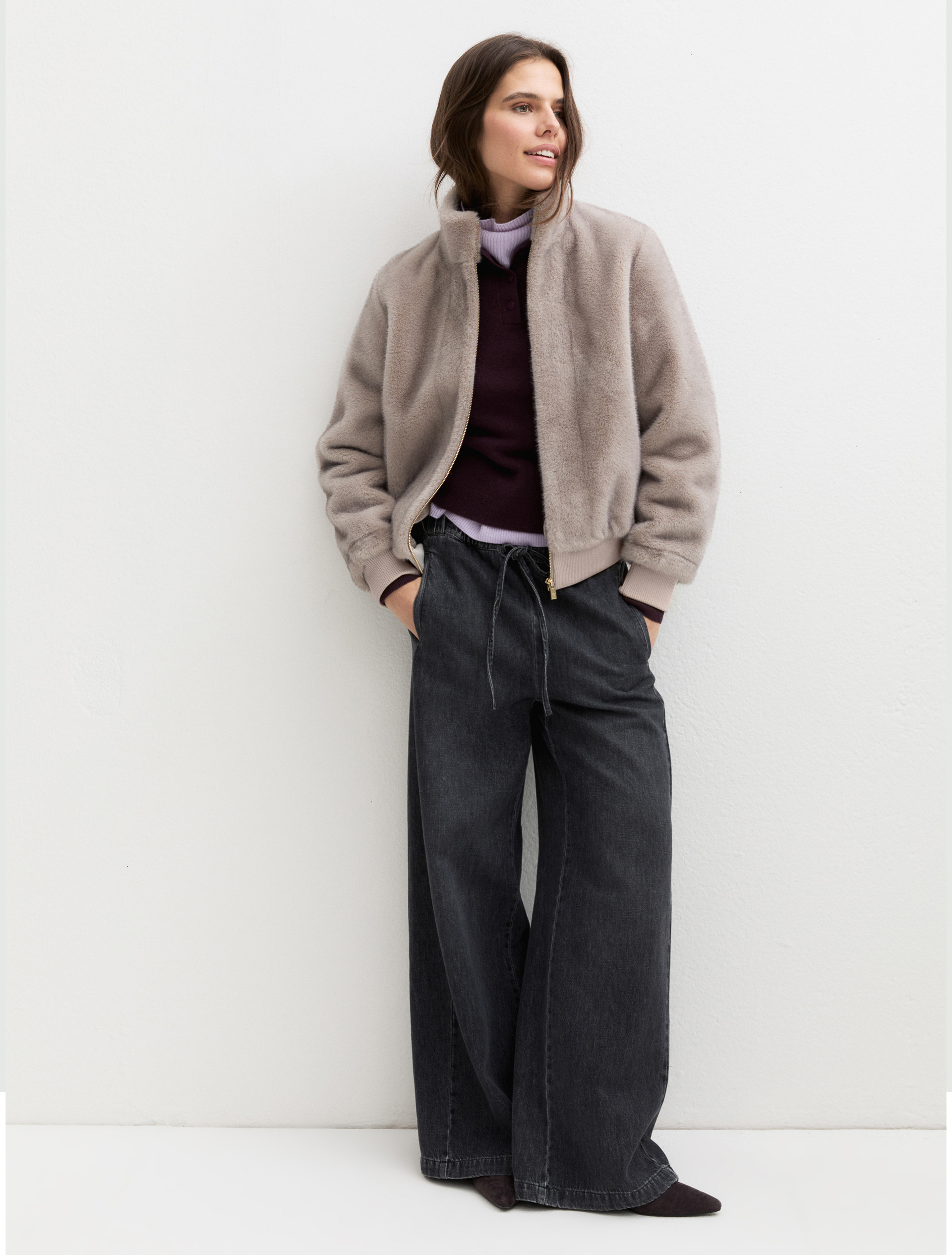 Furry bomber jacket - OFF-WHITE - Emme - 1