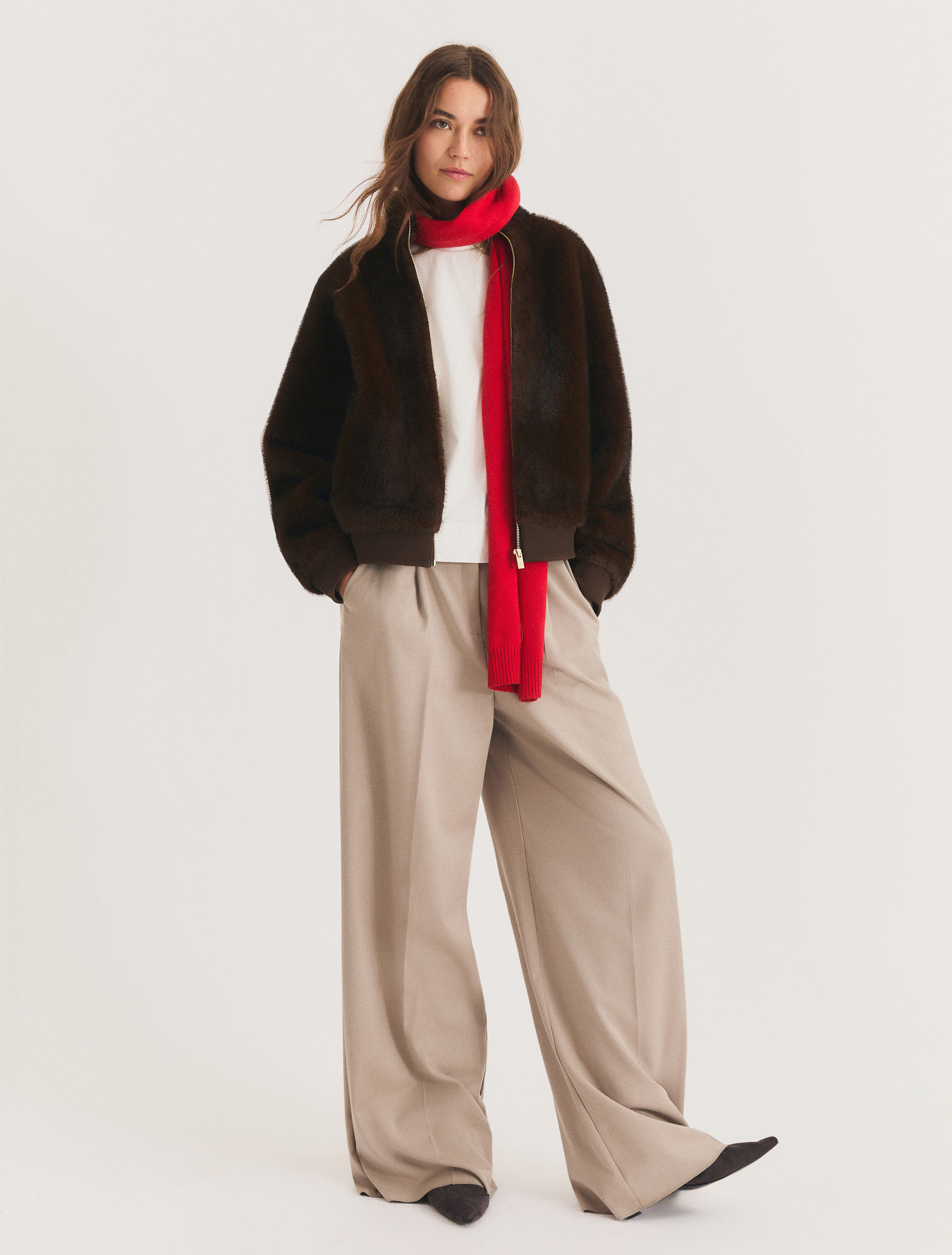 Bomber in tessuto furry - TESTA DI MORO - Emme - 1
