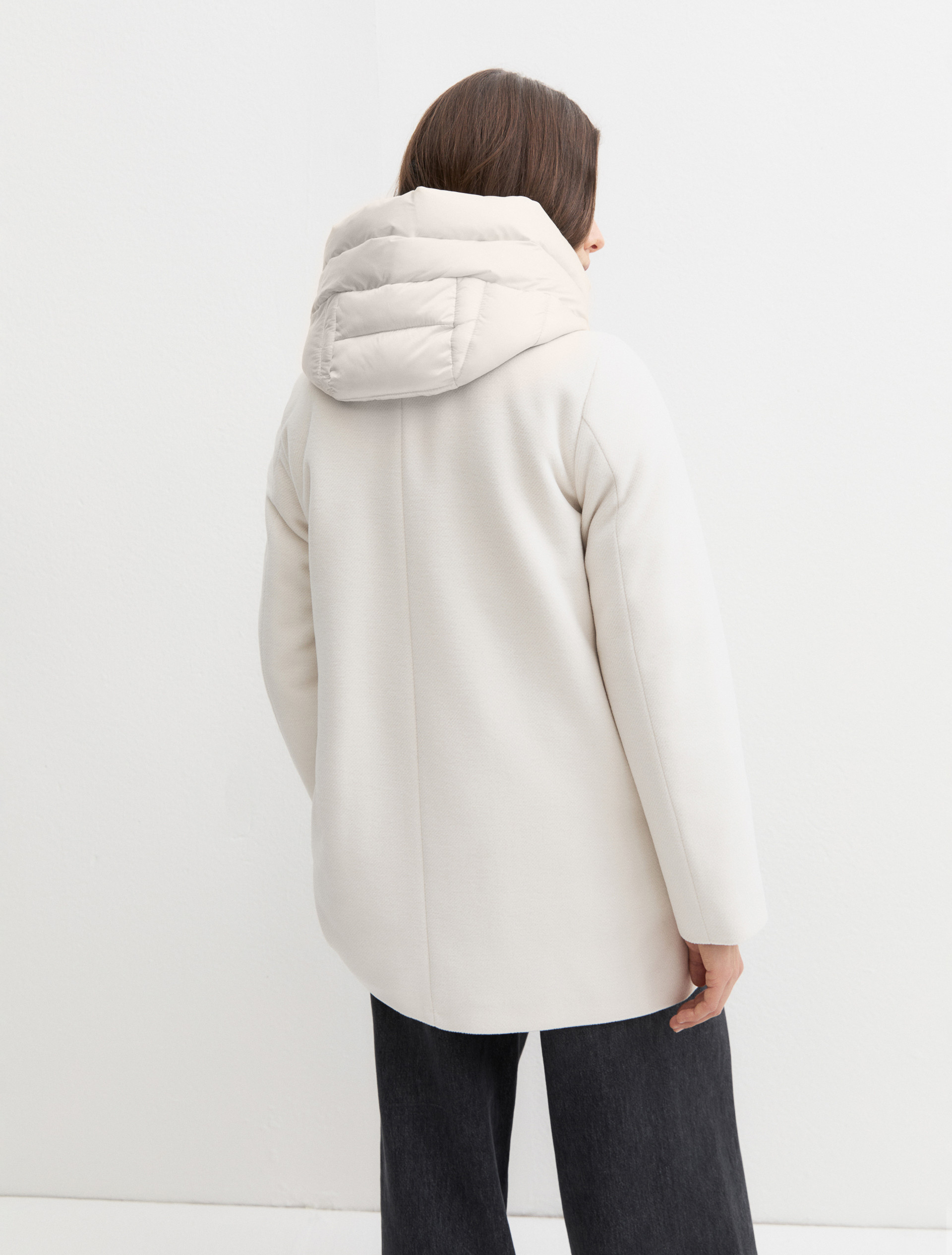 Long padded coat - CREAM - Emme - 2