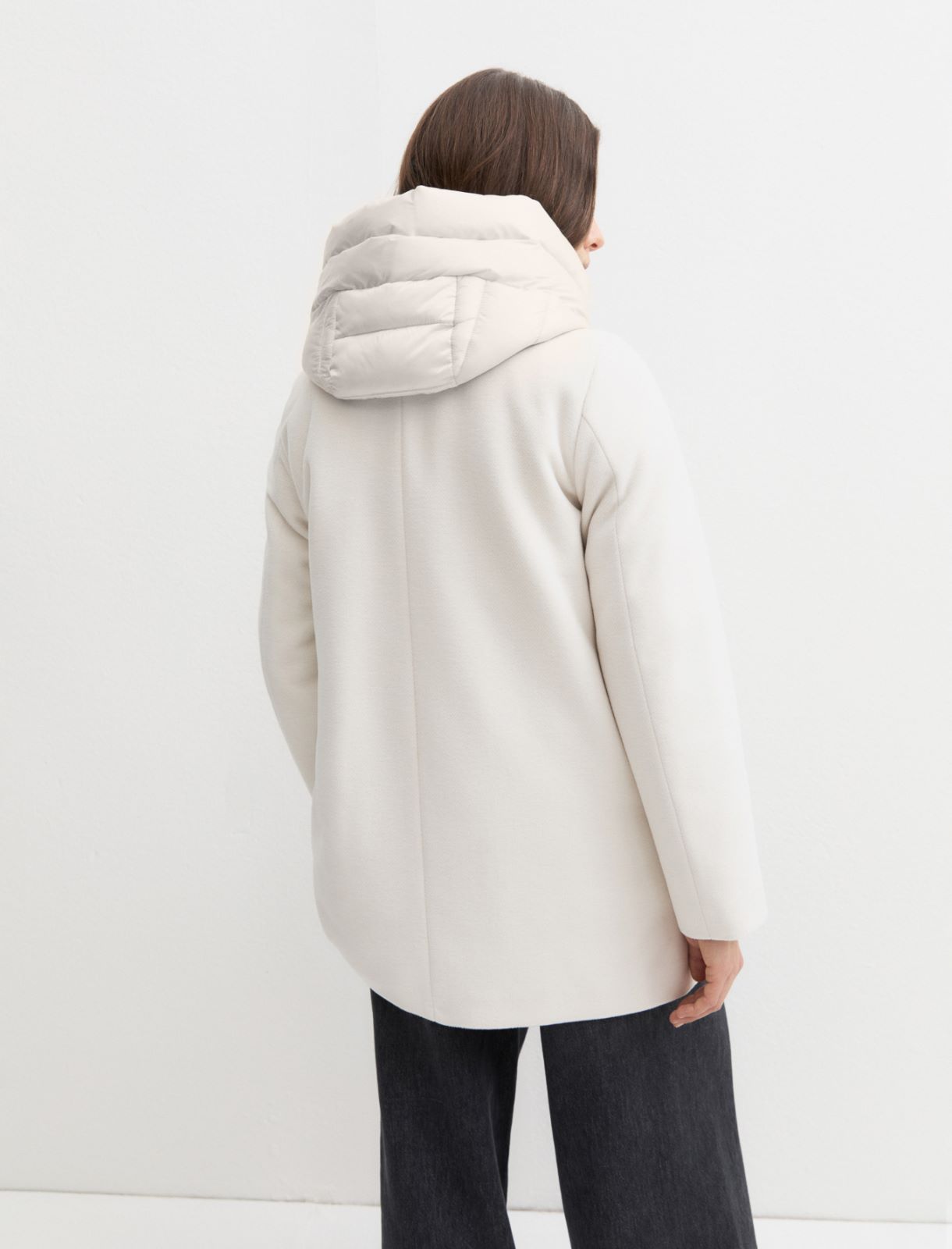 Long padded coat - CREAM - Emme - 2