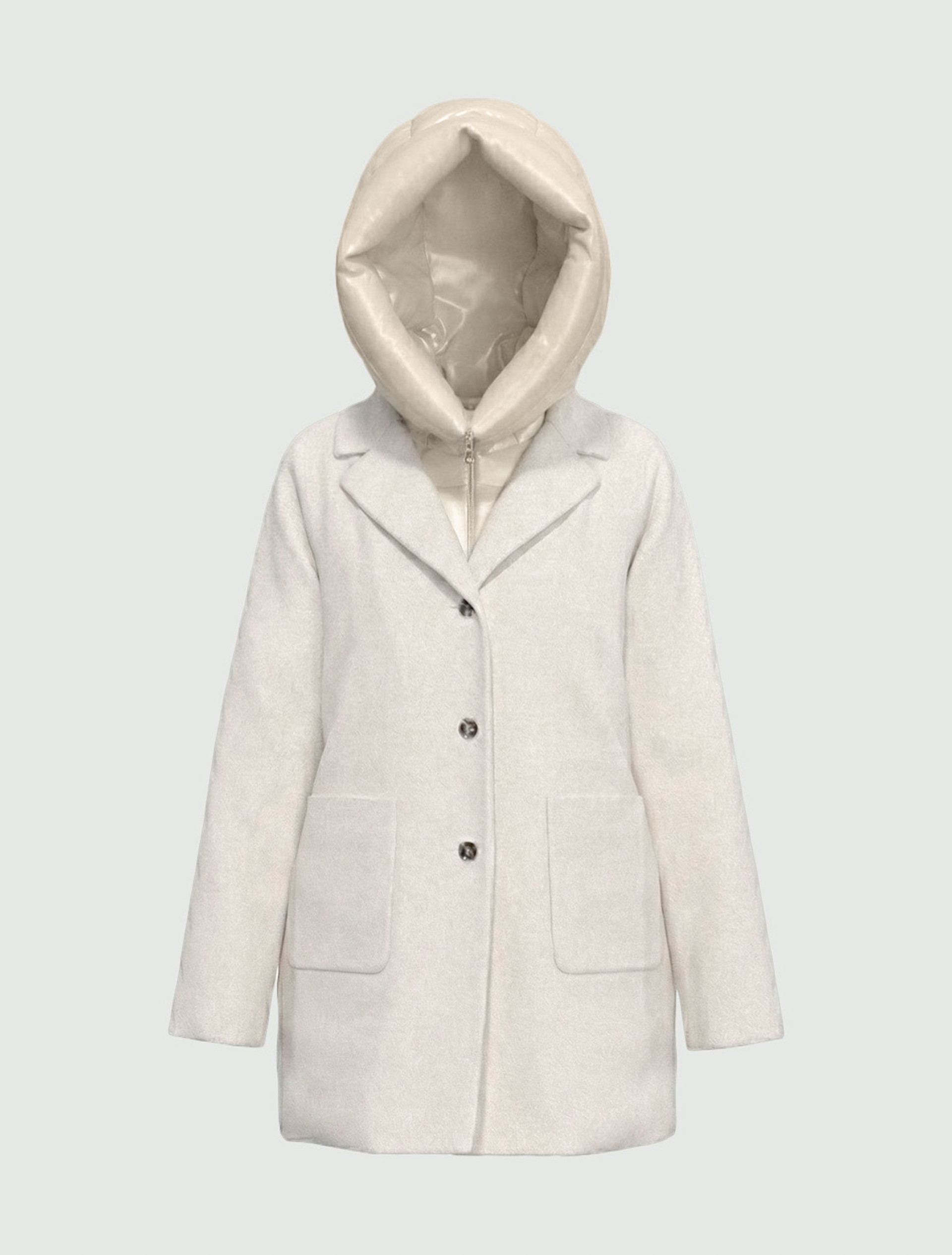 Long padded coat - CREAM - Emme - 6