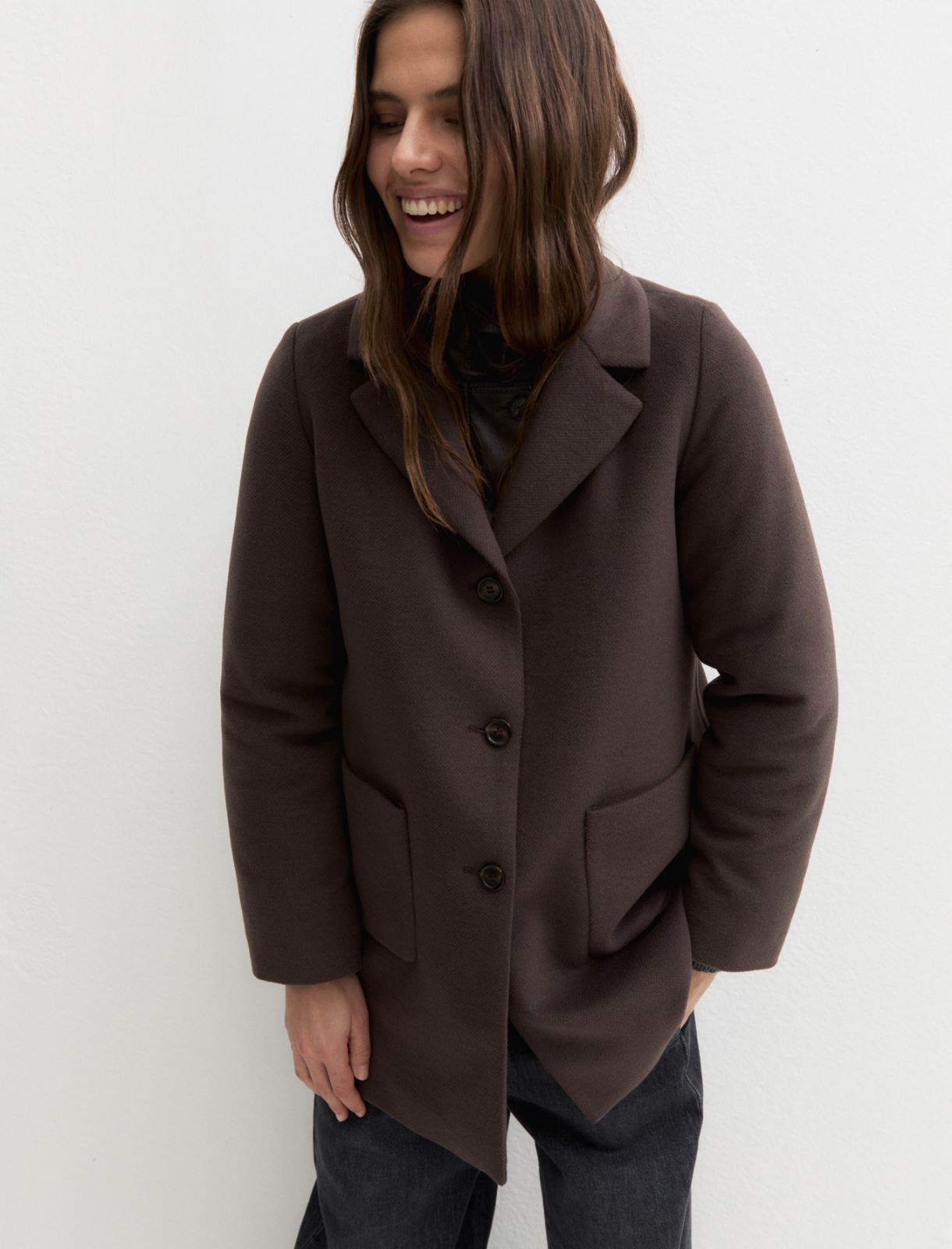 Long padded coat - BROWN - Emme - 4