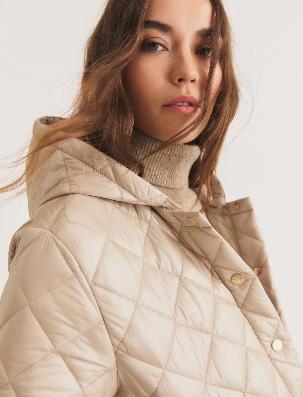 Water-repellent quilted jacket - SAND - Emme - 3