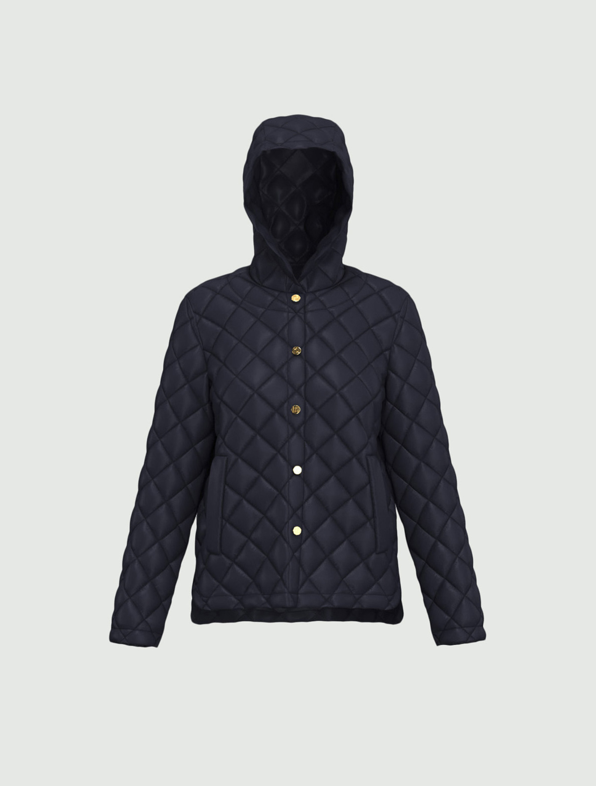 Water-repellent quilted jacket - NAVY - Emme - 6