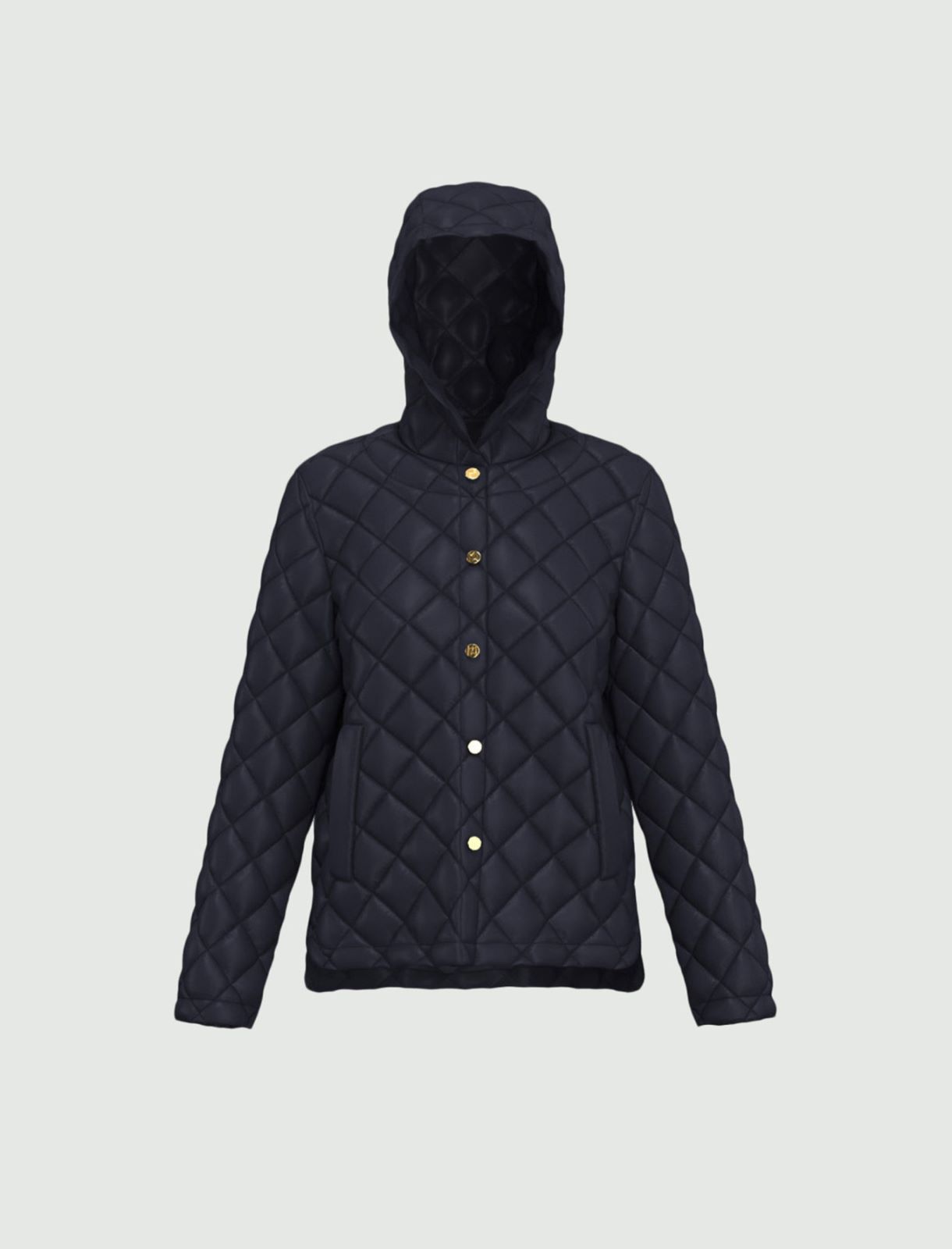 Water-repellent quilted jacket - NAVY - Emme - 6