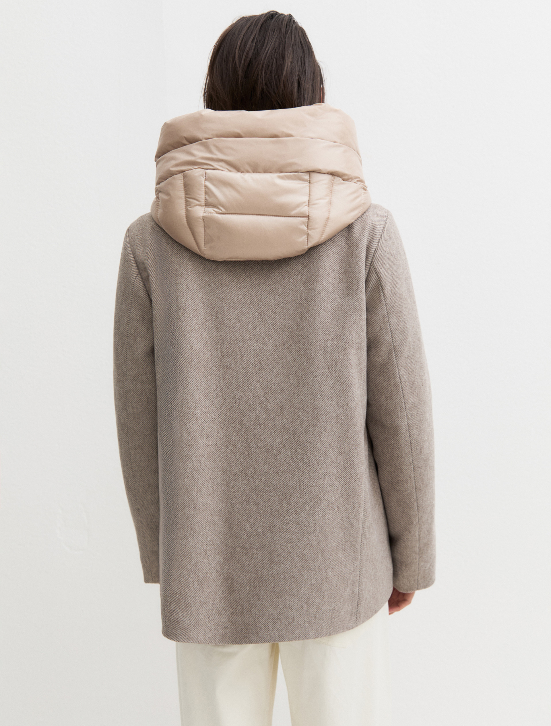Hooded cloth jacket - SAND - Emme - 2